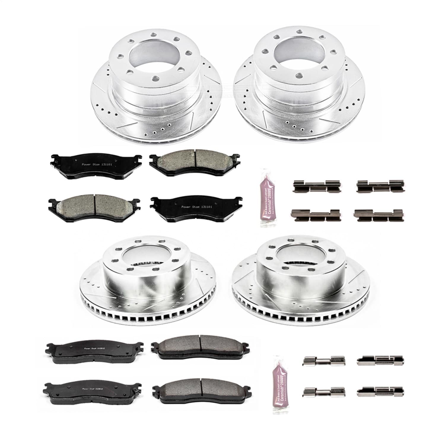 Power Stop - K5468 - Front and Rear - Disc Brake Pad and Rotor Kit image 1