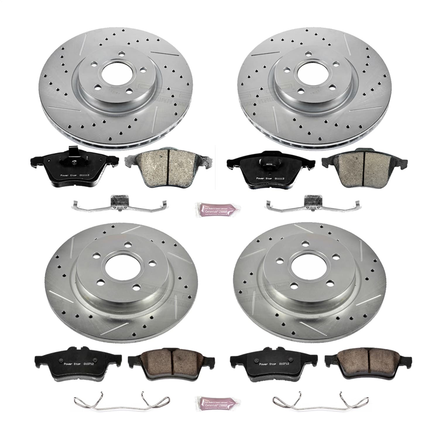 Power Stop - K5469 - Front and Rear - Disc Brake Pad and Rotor Kit image 1