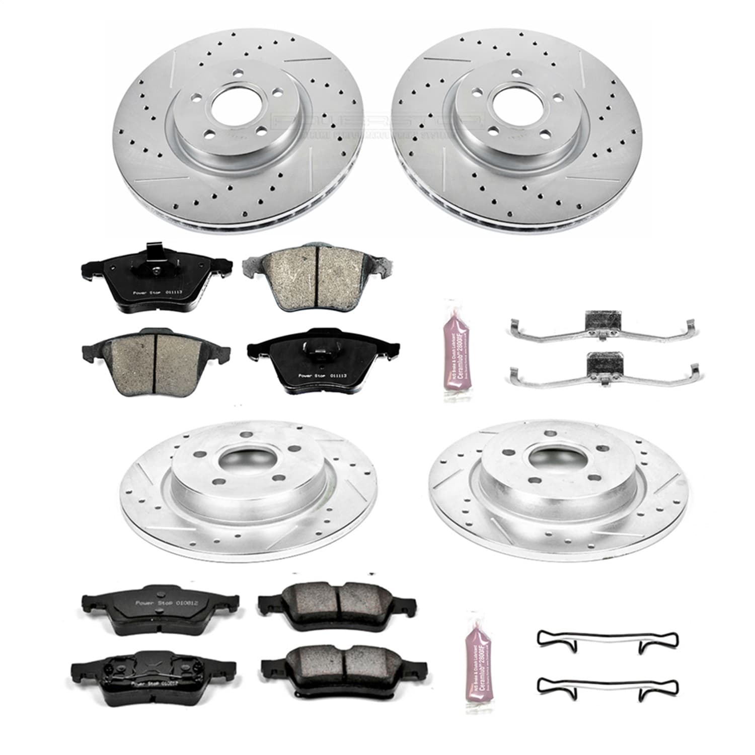Power Stop - K5470 - Front and Rear - Disc Brake Pad and Rotor Kit image 1