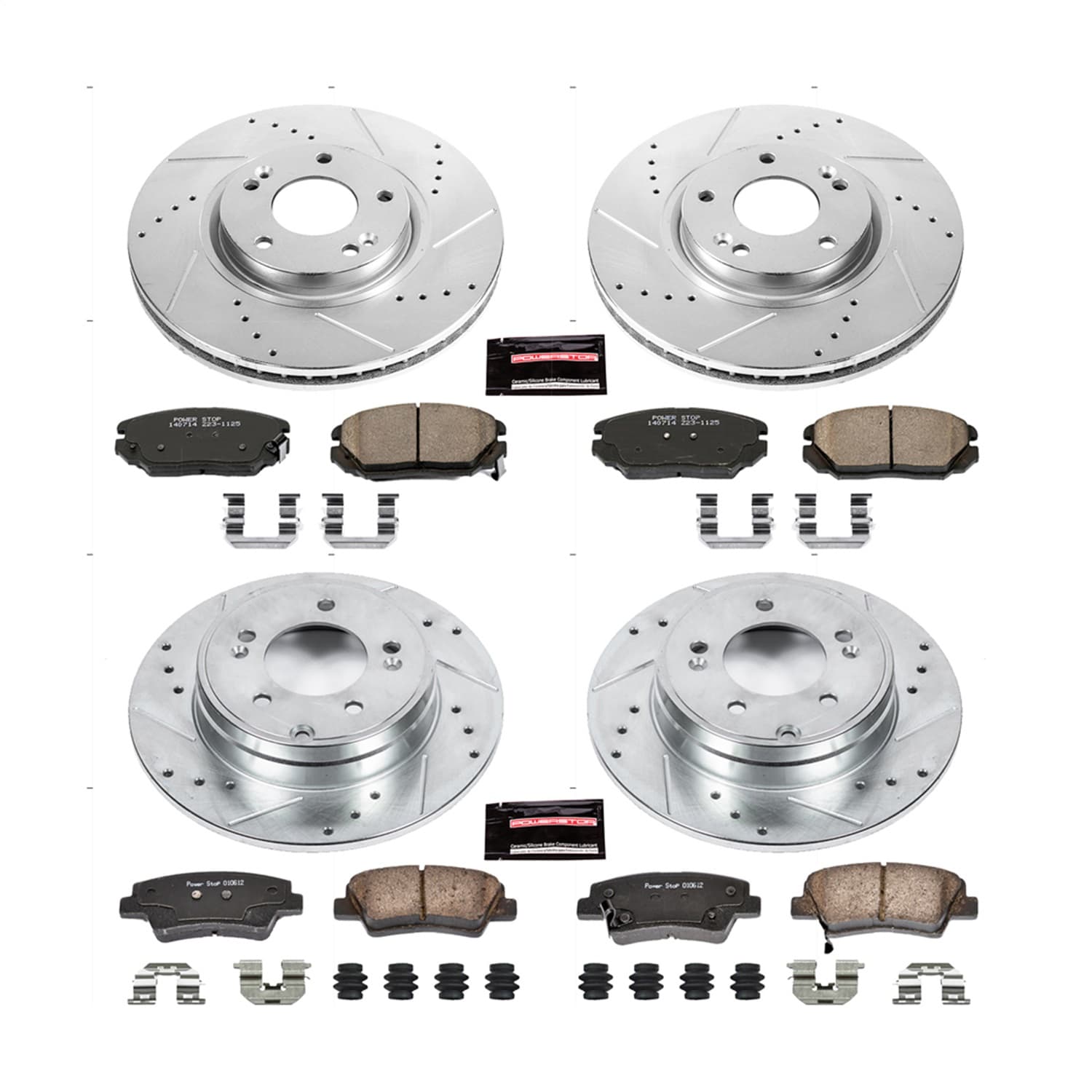 Power Stop - K5474 - Front and Rear - Disc Brake Pad and Rotor Kit image 1