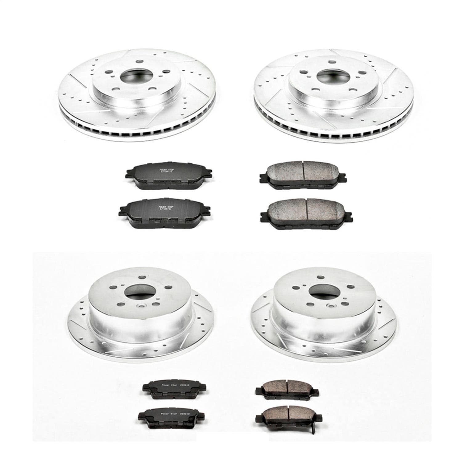 Power Stop - K5476 - Front and Rear - Disc Brake Pad and Rotor Kit image 1