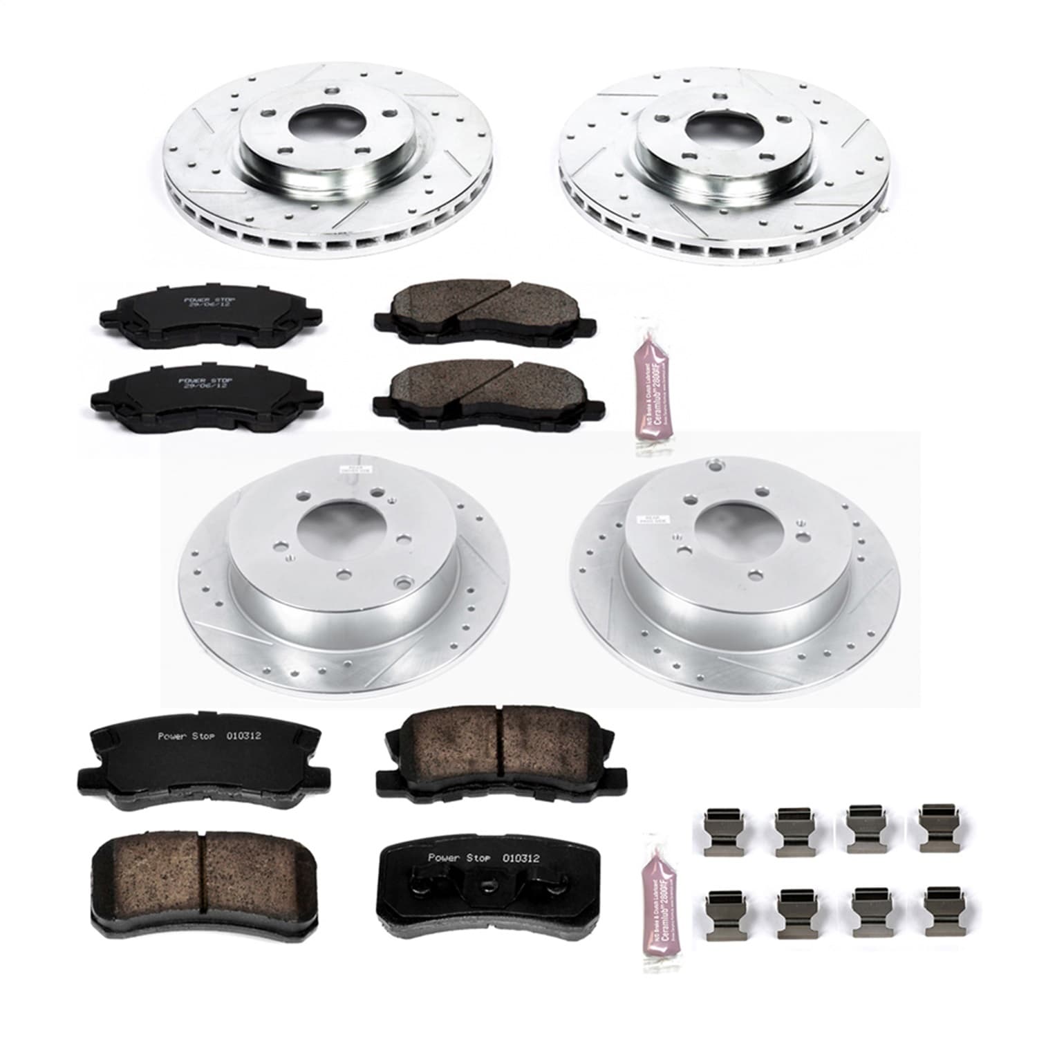 Power Stop - K5477 - Front and Rear - Disc Brake Pad and Rotor Kit image 1