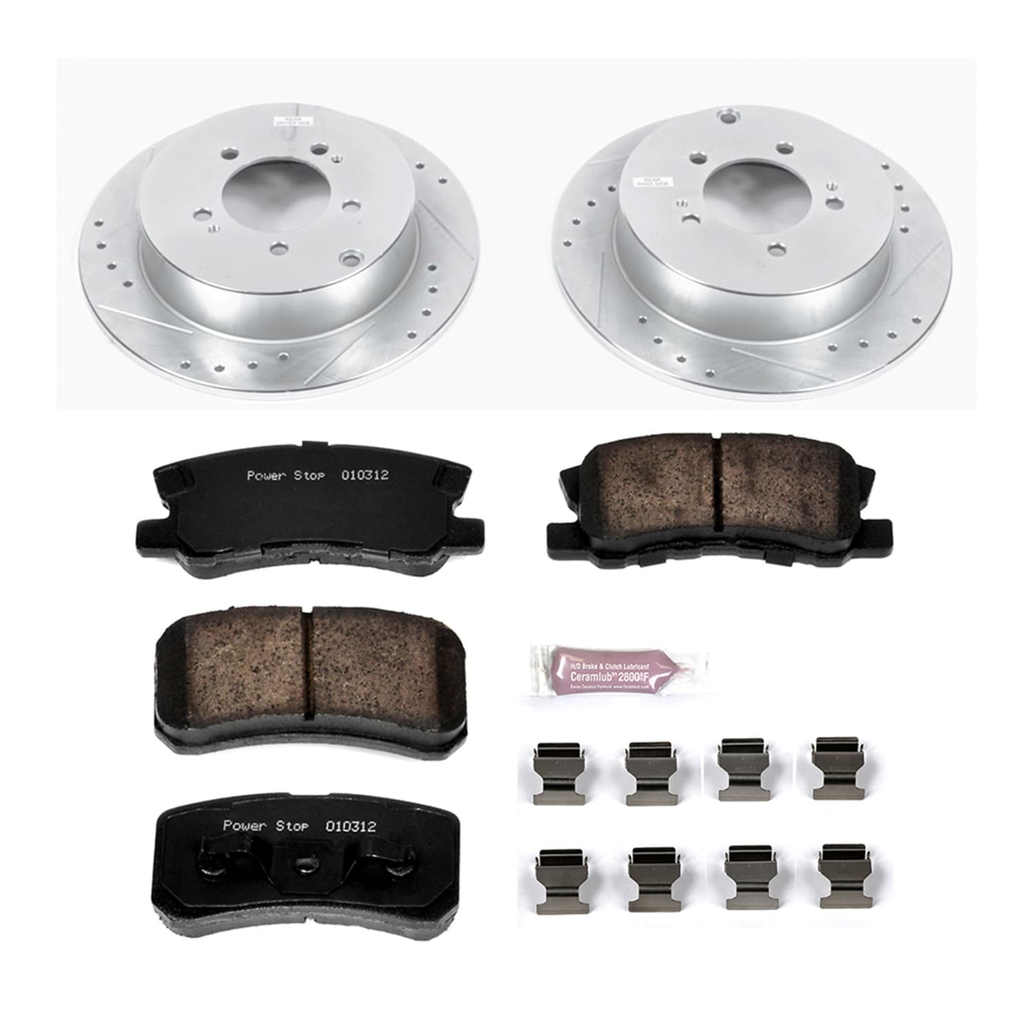 Power Stop - K5499 - Rear - Disc Brake Pad and Rotor Kit image 1
