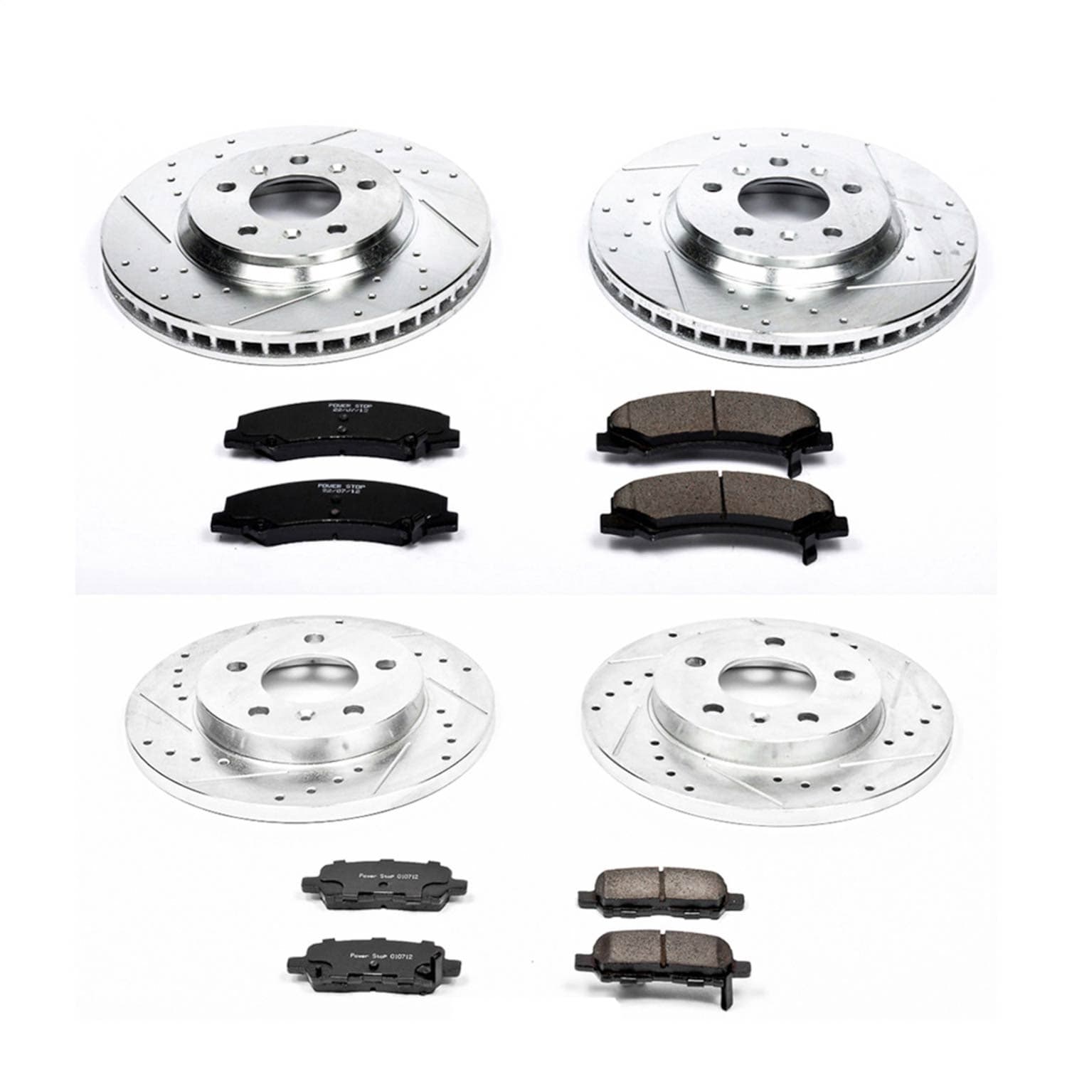 Power Stop - K5504 - Front and Rear - Disc Brake Pad and Rotor Kit image 1