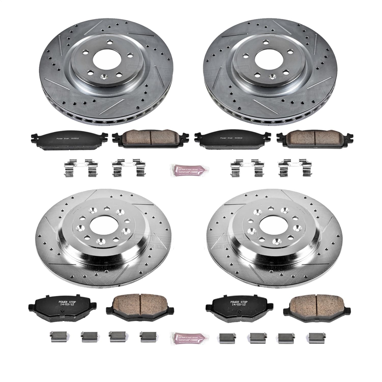 Power Stop - K5510 - Front and Rear - Disc Brake Pad and Rotor Kit image 1