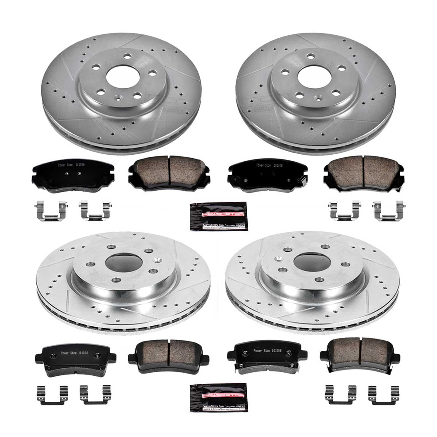 Power Stop - K5515 - Front and Rear - Disc Brake Pad and Rotor Kit image 1