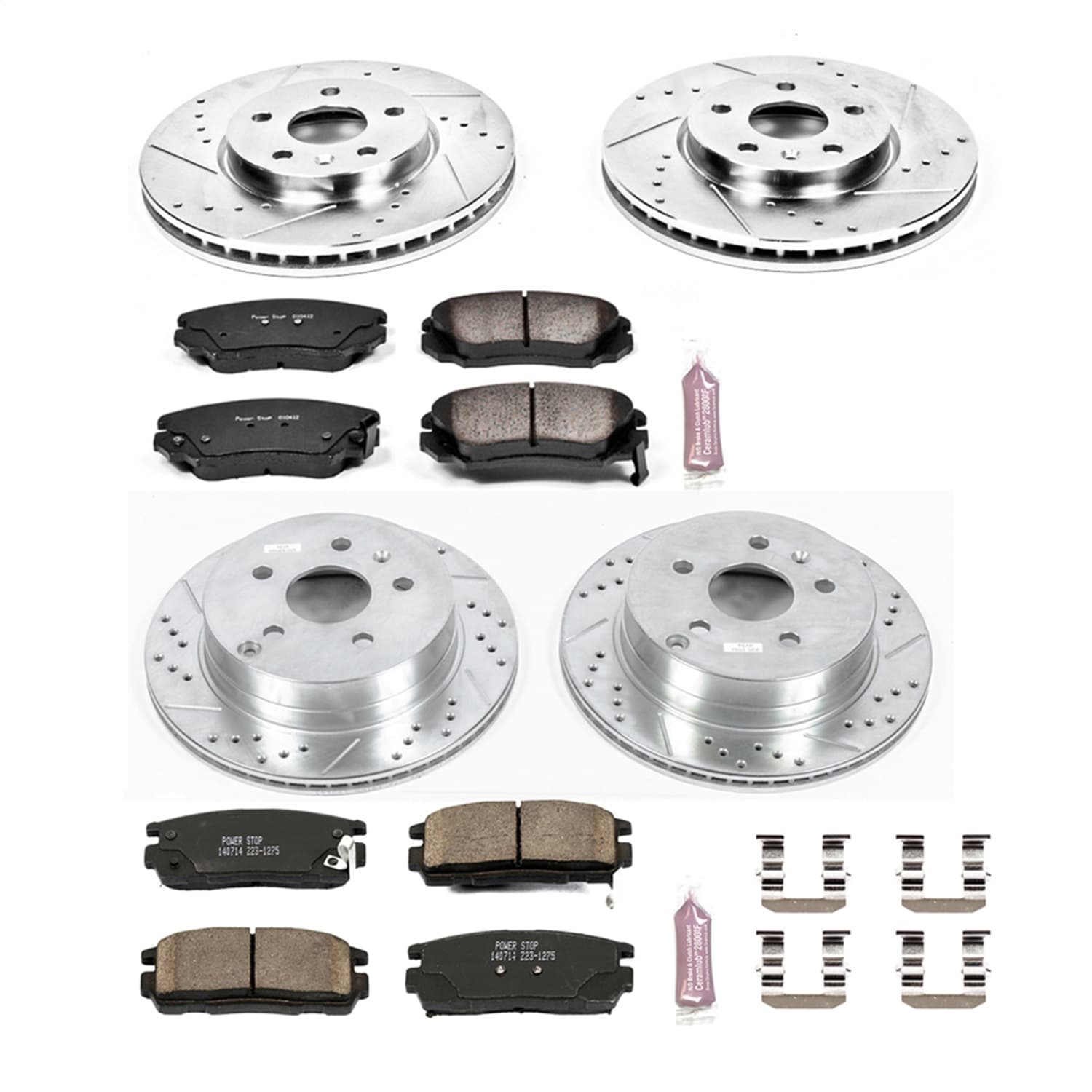Power Stop - K5516 - Front and Rear - Disc Brake Pad and Rotor Kit image 1