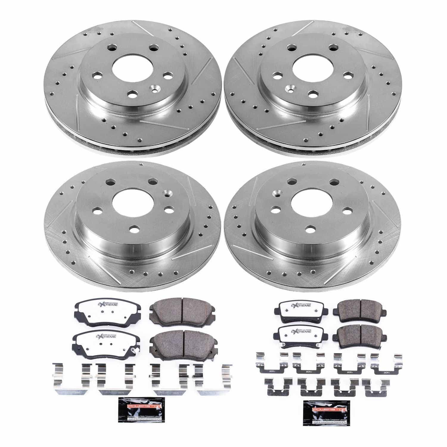 Power Stop - K5523-26 - Front and Rear - Disc Brake Pad and Rotor Kit image 1