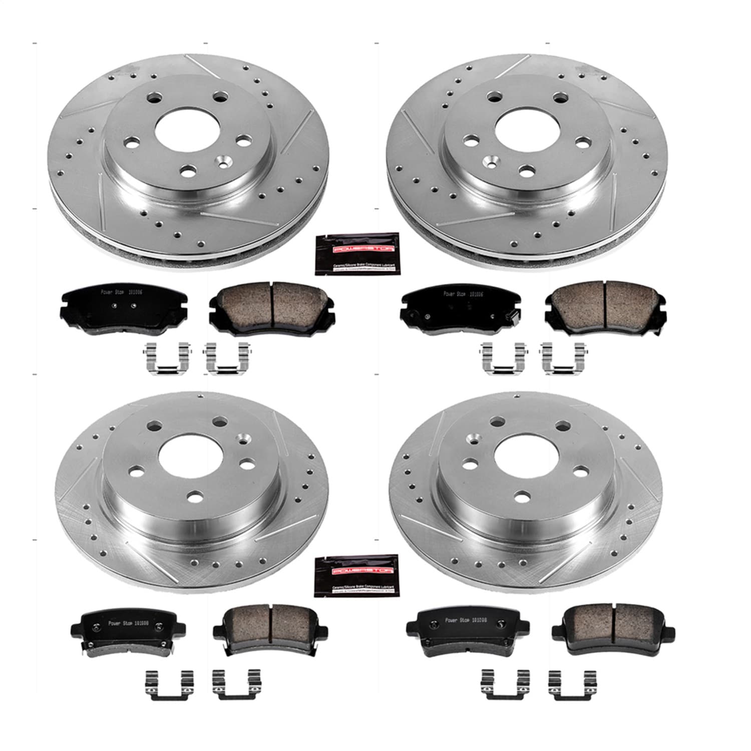 Power Stop - K5523 - Front and Rear - Disc Brake Pad and Rotor Kit image 1