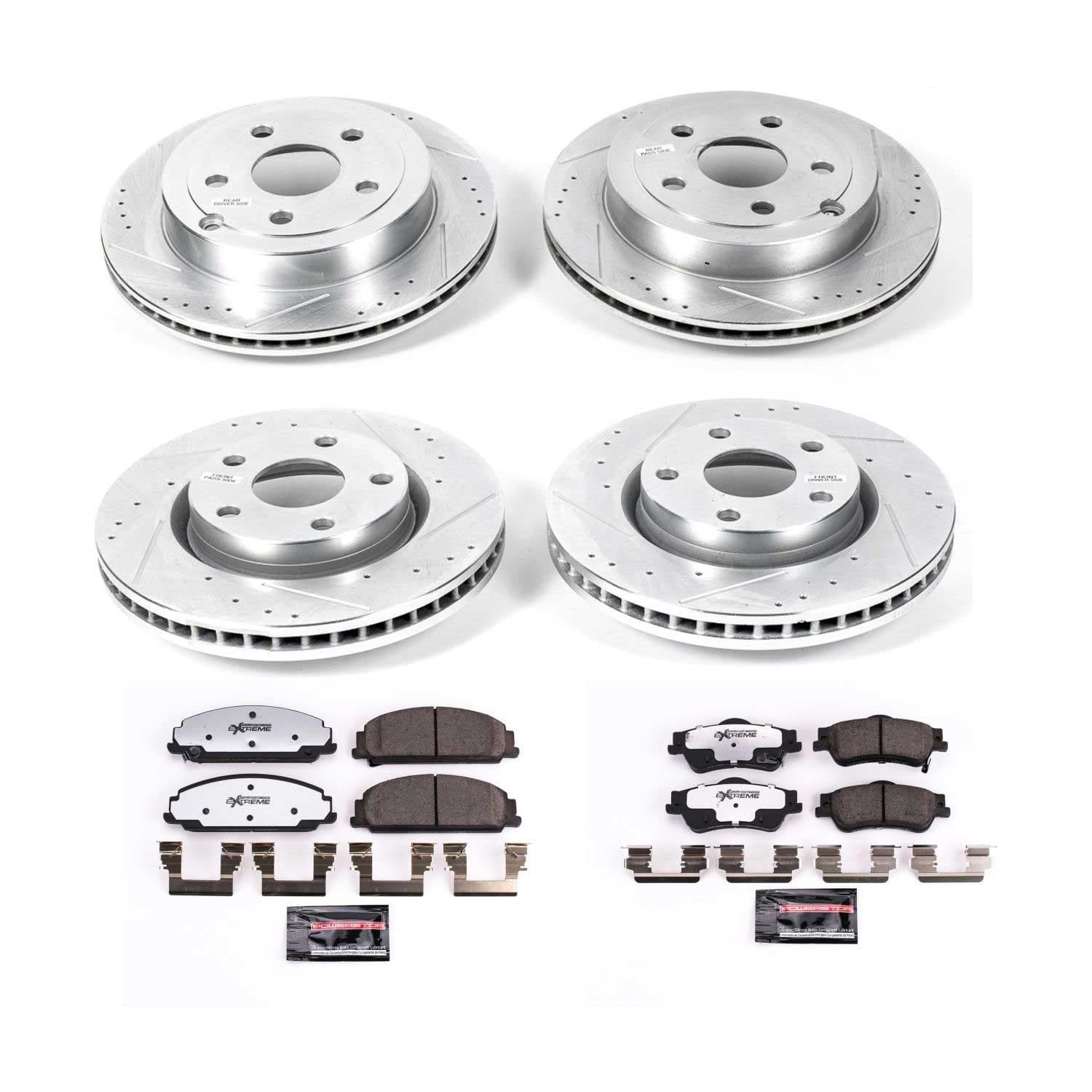 Power Stop - K5527-26 - Front and Rear - Disc Brake Pad and Rotor Kit image 1