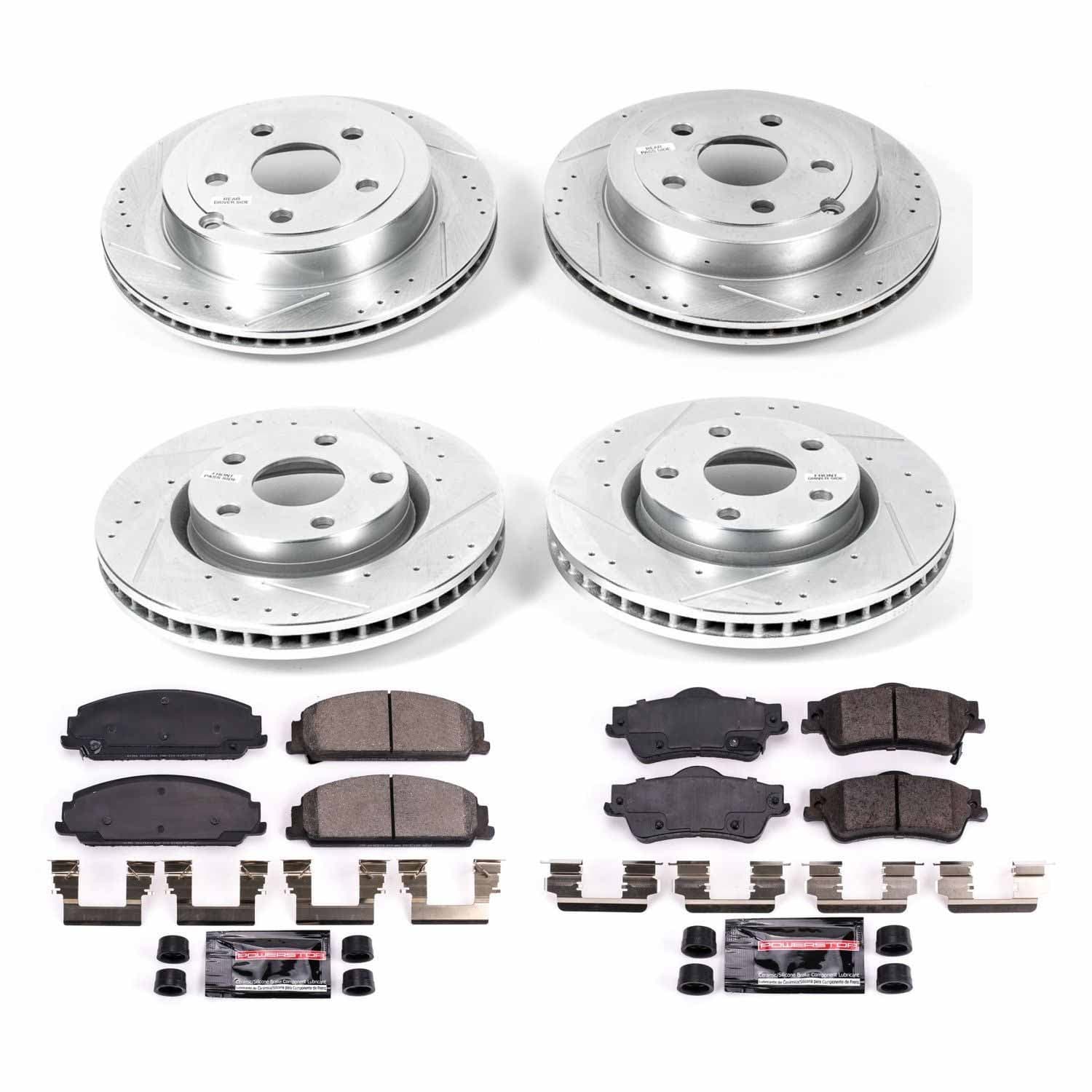 Power Stop - K5527 - Front and Rear - Disc Brake Pad and Rotor Kit image 1