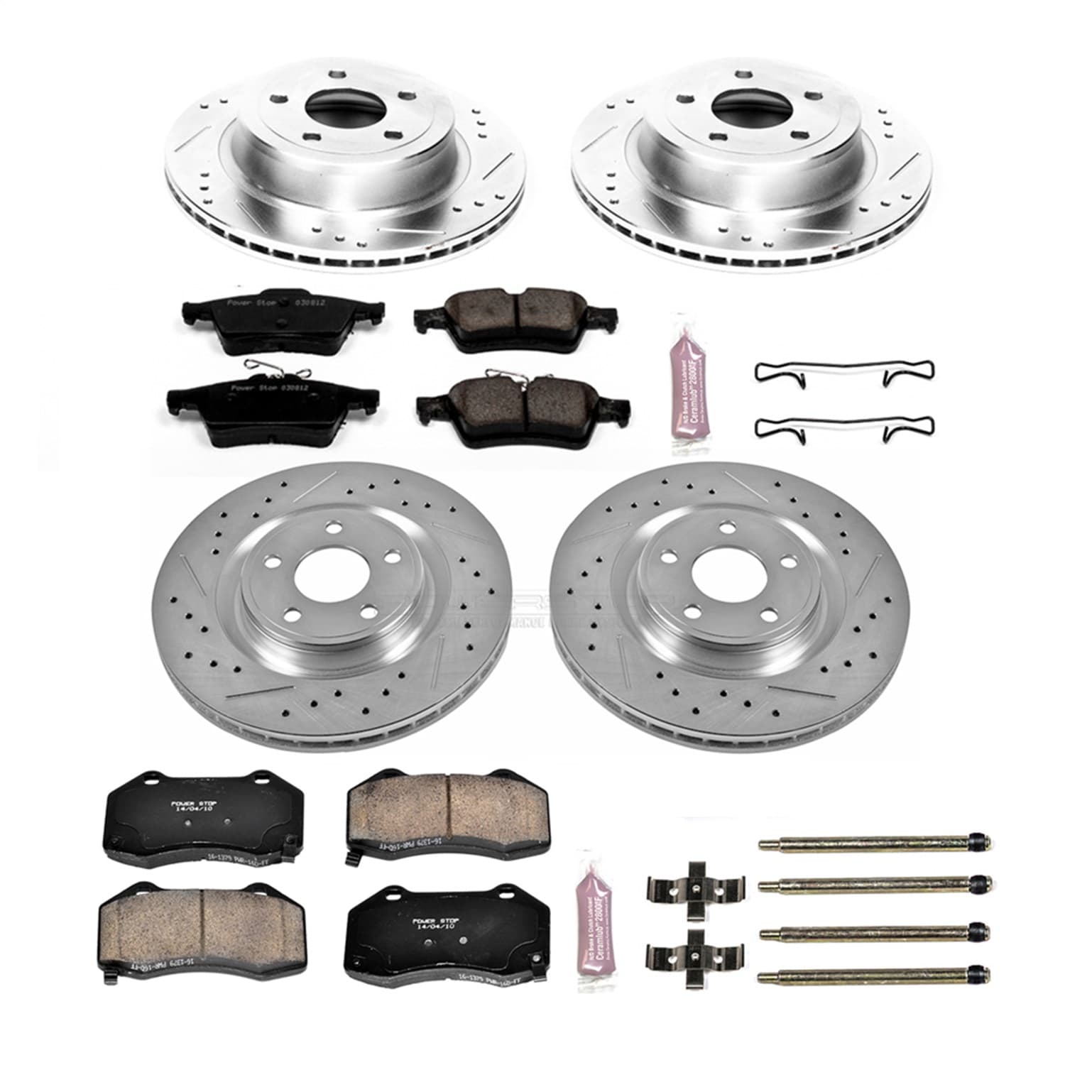 Power Stop - K5533 - Front and Rear - Disc Brake Pad and Rotor Kit image 1