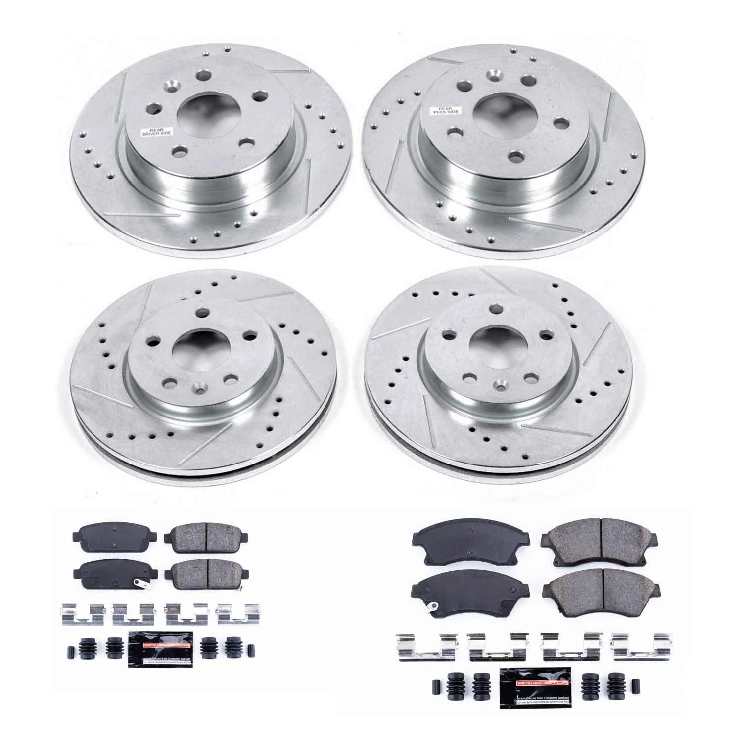Power Stop - K5551 - Front and Rear - Disc Brake Pad and Rotor Kit image 1