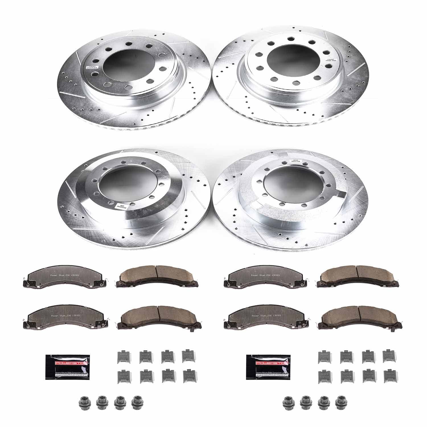 Power Stop - K5568-36 - Front and Rear - Disc Brake Pad and Rotor Kit image 1