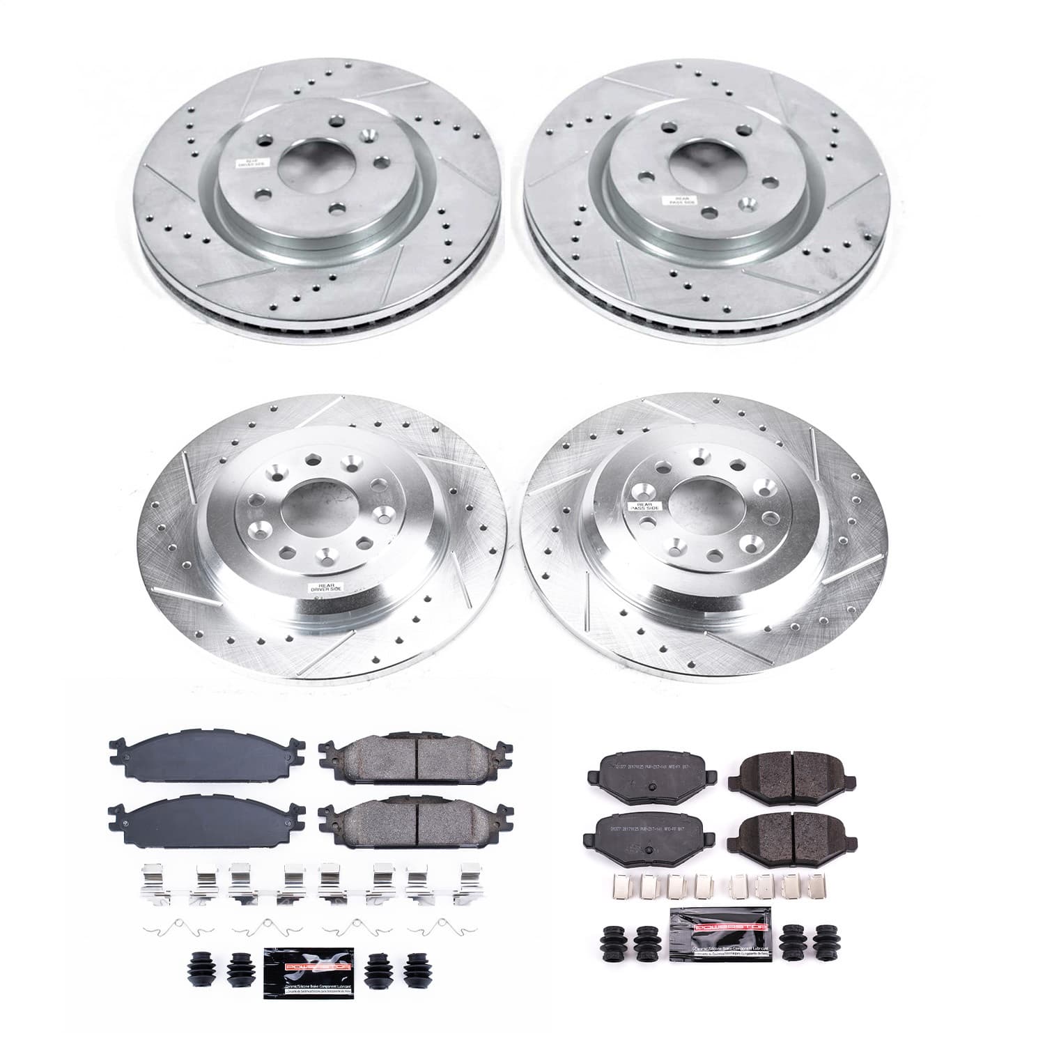Power Stop - K5584 - Front and Rear - Disc Brake Pad and Rotor Kit image 1