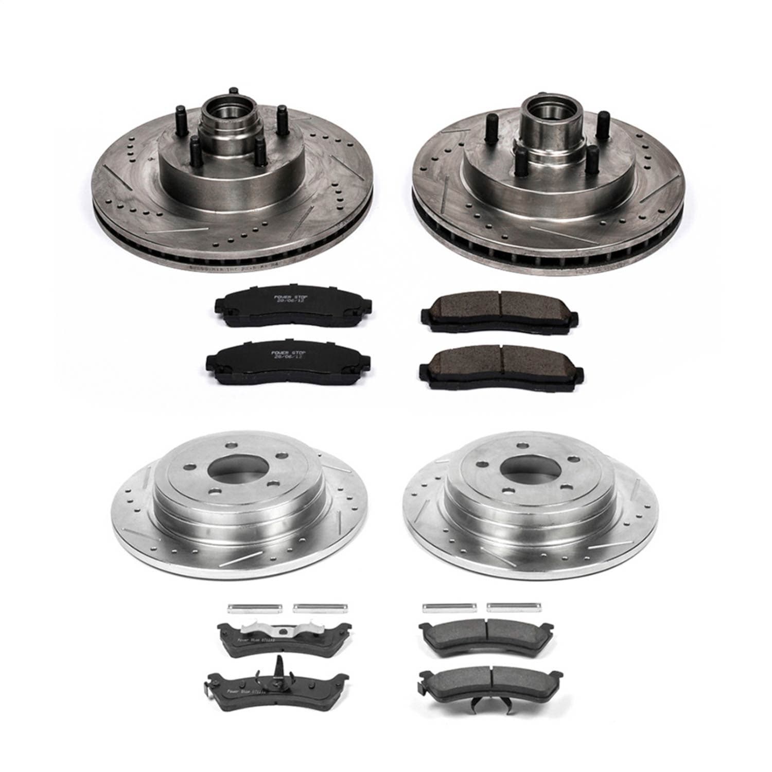 Power Stop - K5593 - Front and Rear - Disc Brake Pad and Rotor Kit image 1