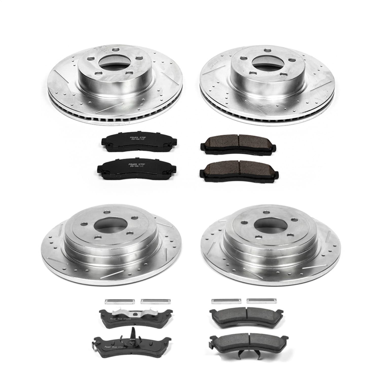 Power Stop - K5595 - Front and Rear - Disc Brake Pad and Rotor Kit image 1