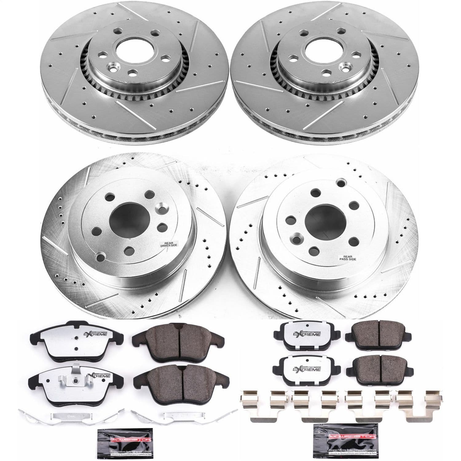 Power Stop - K5616-36 - Front and Rear - Disc Brake Pad and Rotor Kit image 1