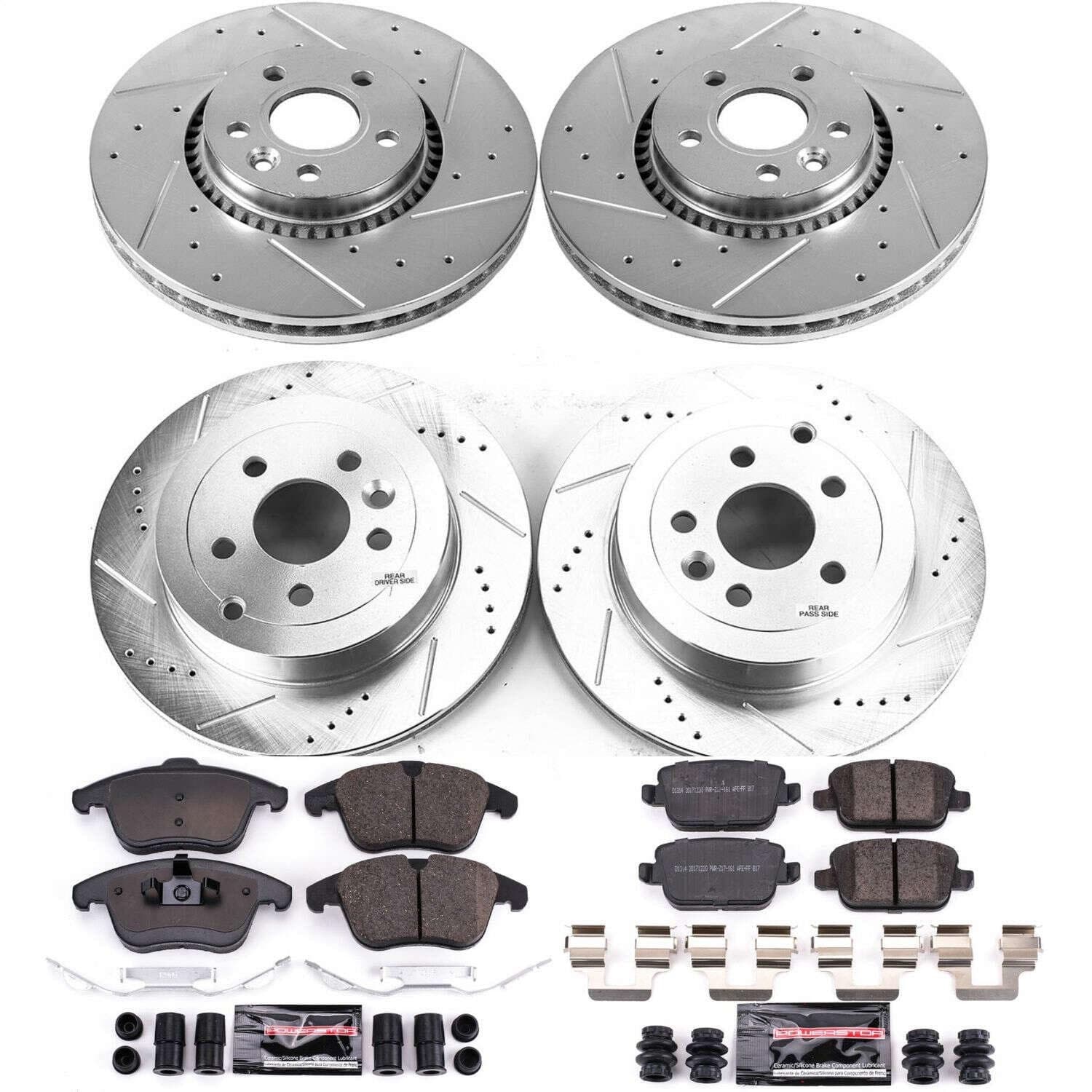 Power Stop - K5616 - Front and Rear - Disc Brake Pad and Rotor Kit image 1