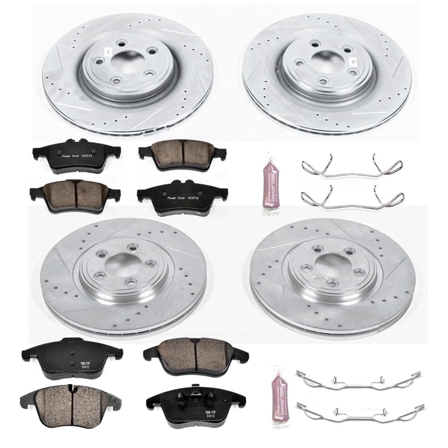 Power Stop - K5637 - Front and Rear - Disc Brake Pad and Rotor Kit image 1