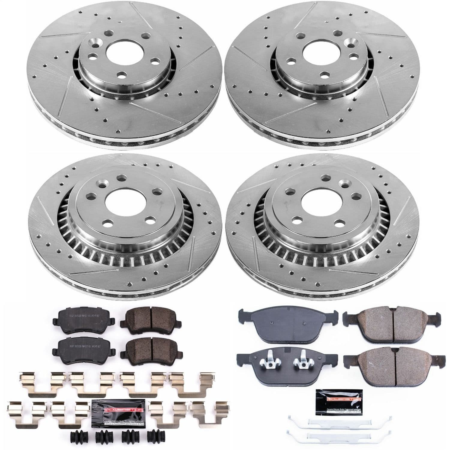 Power Stop - K5703 - Front and Rear - Disc Brake Pad and Rotor Kit image 1