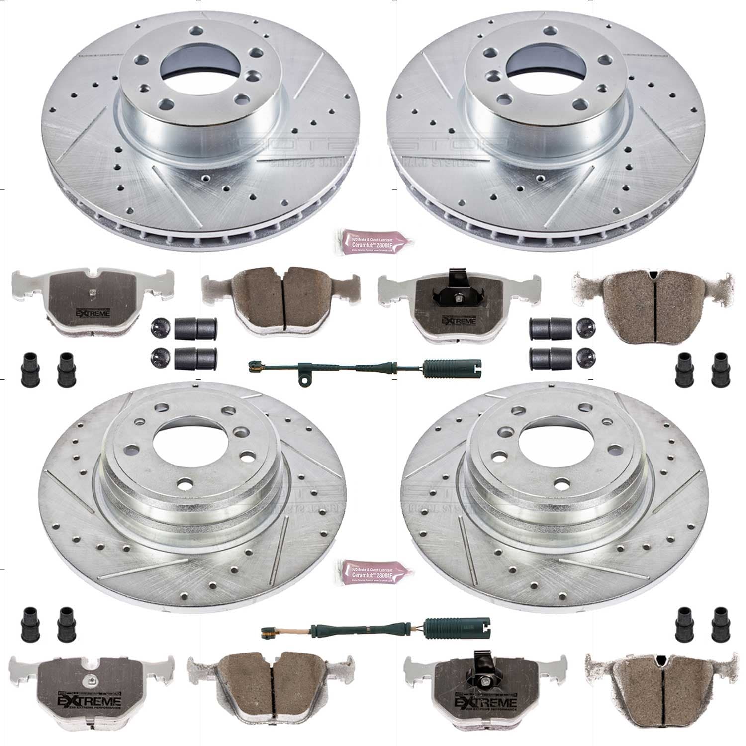 Power Stop - K5710-26 - Front and Rear - Disc Brake Pad and Rotor Kit image 1