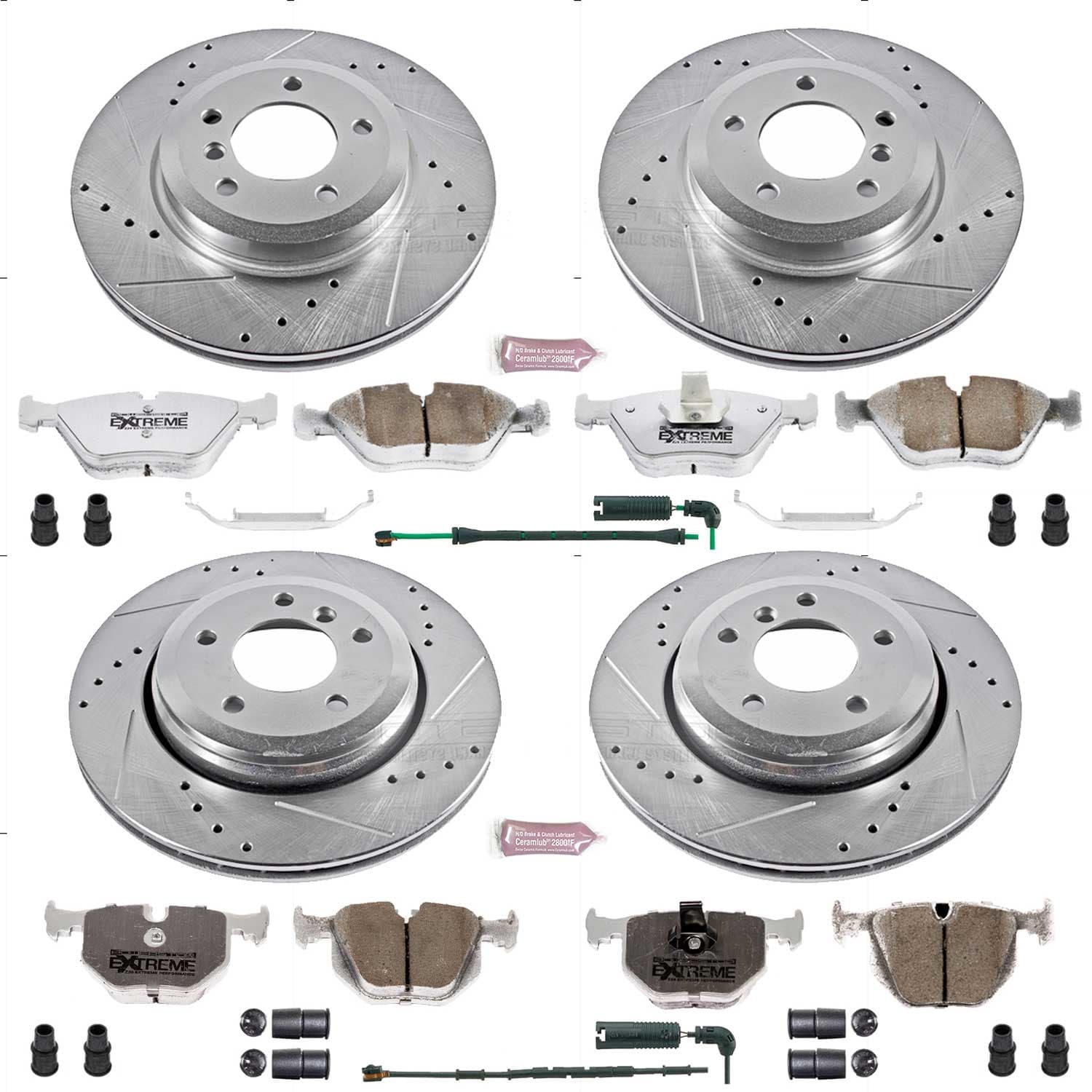 Power Stop - K5728-26 - Front and Rear - Disc Brake Pad and Rotor Kit image 1