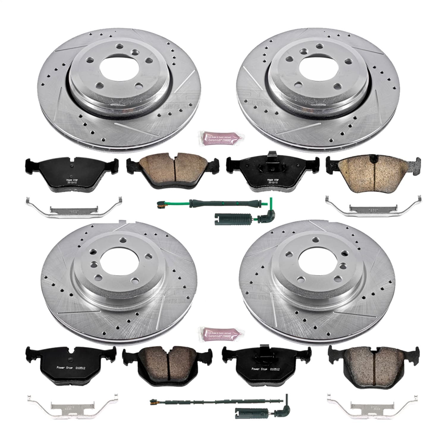 Power Stop - K5728 - Front and Rear - Disc Brake Pad and Rotor Kit image 1