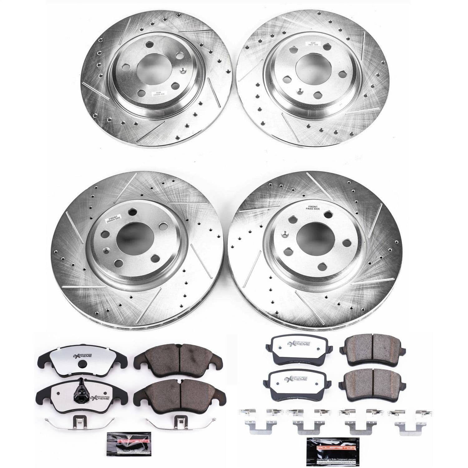 Power Stop - K5754-26 - Front and Rear - Disc Brake Pad and Rotor Kit image 1