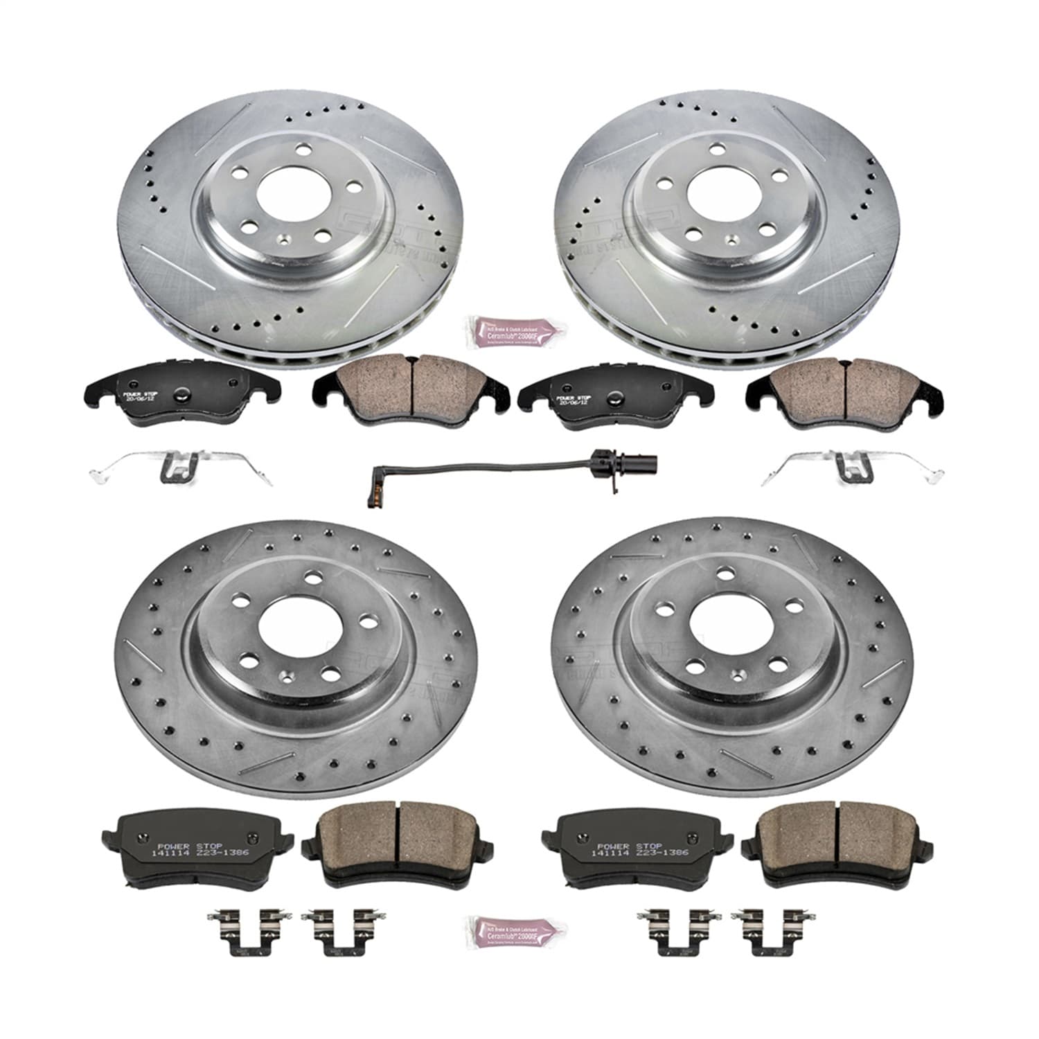 Power Stop - K5754 - Front and Rear - Disc Brake Pad and Rotor Kit image 1