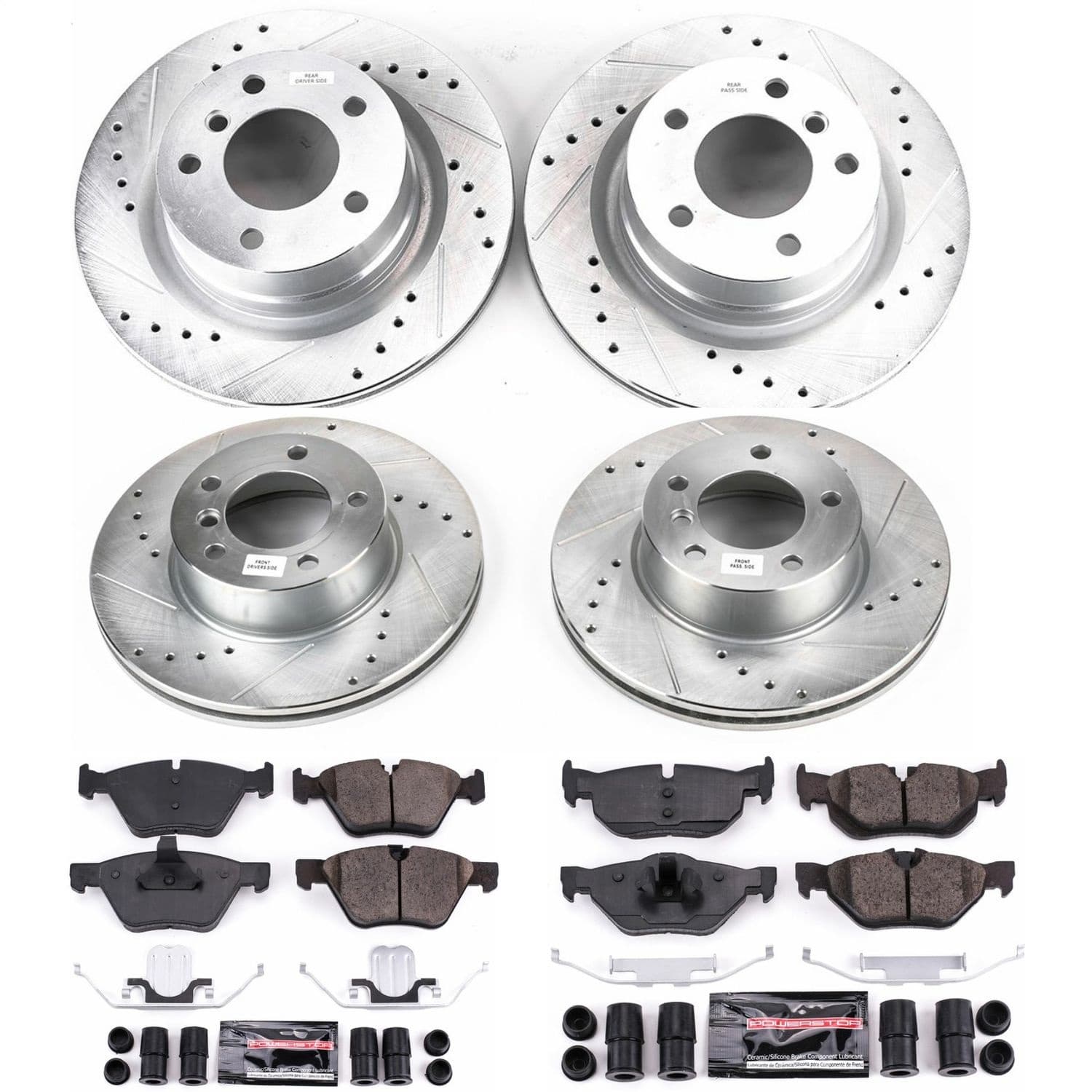 Power Stop - K5766 - Front and Rear - Disc Brake Pad and Rotor Kit image 1