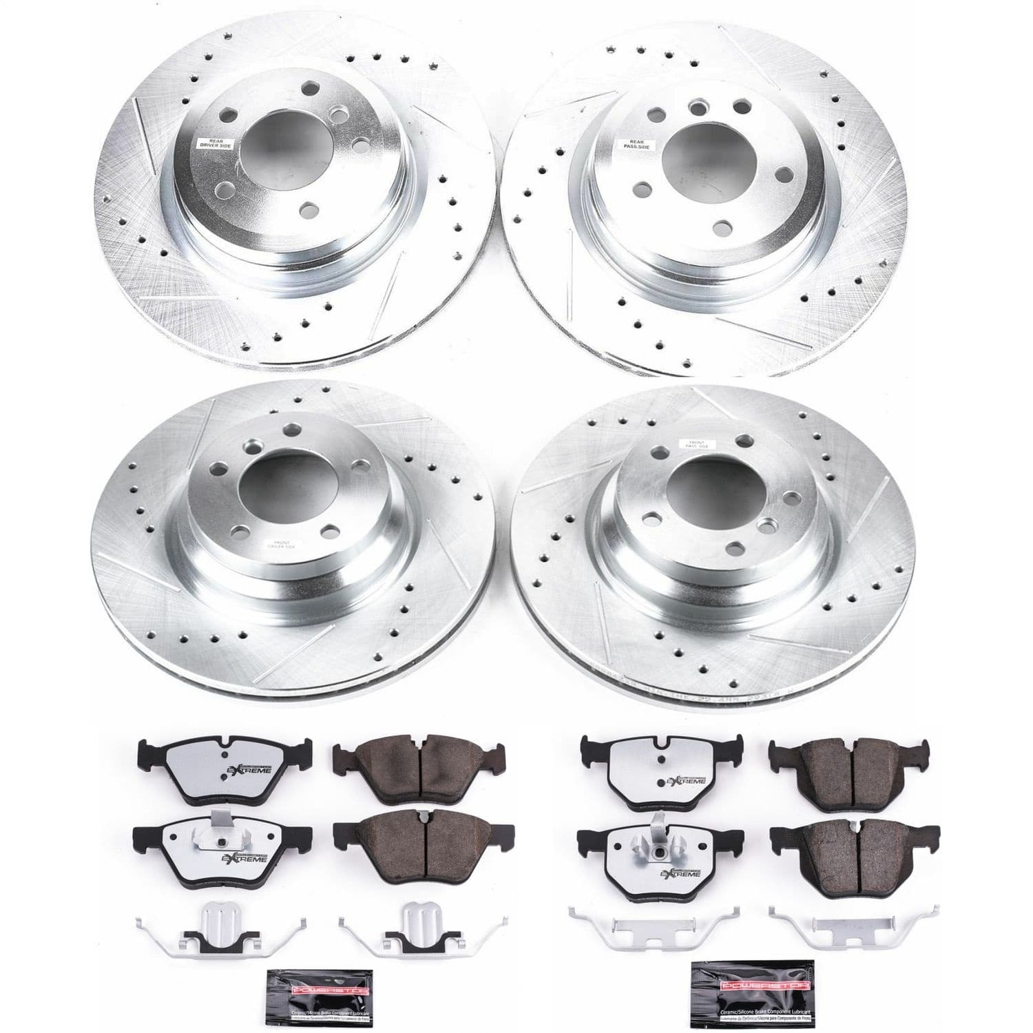 Power Stop - K5768-26 - Front and Rear - Disc Brake Pad and Rotor Kit image 1