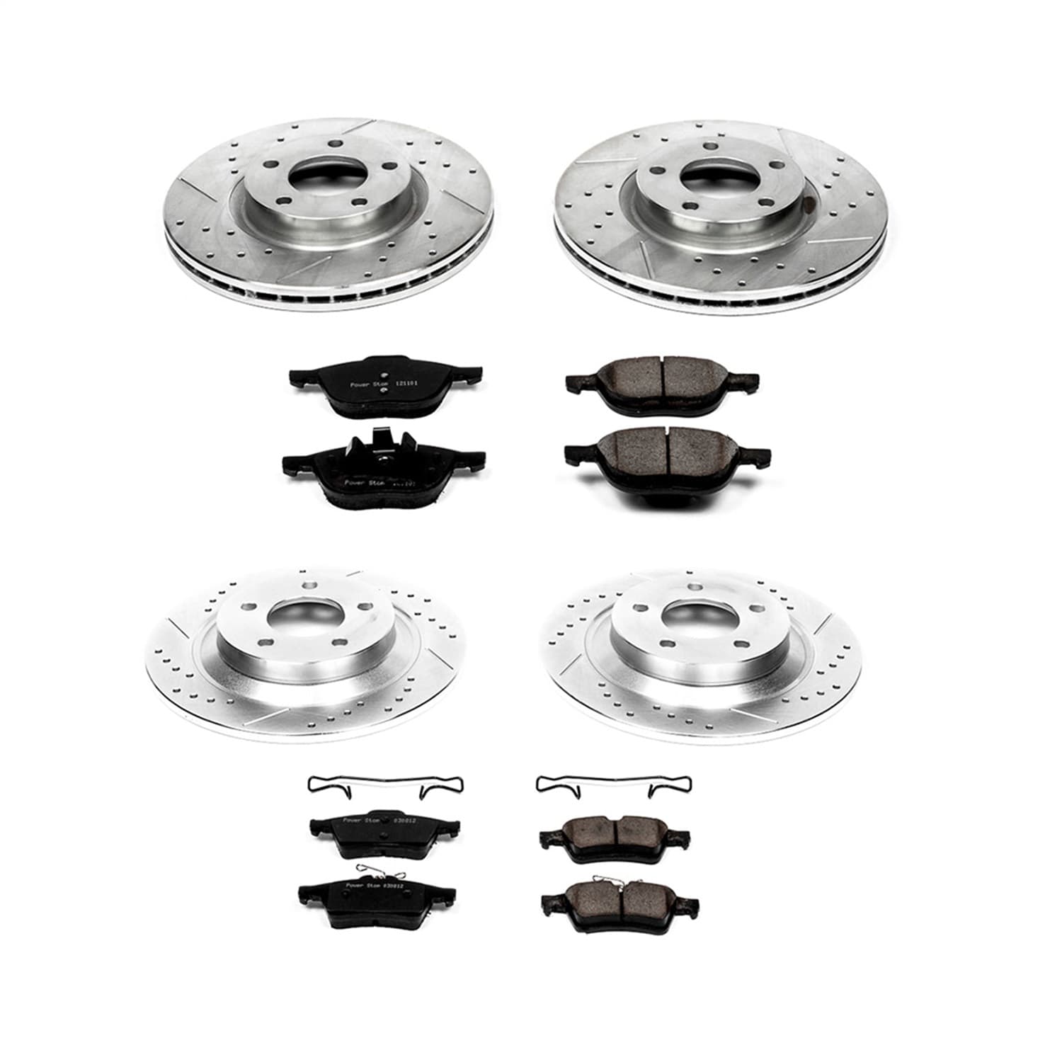 Power Stop - K5804 - Front and Rear - Disc Brake Pad and Rotor Kit image 1