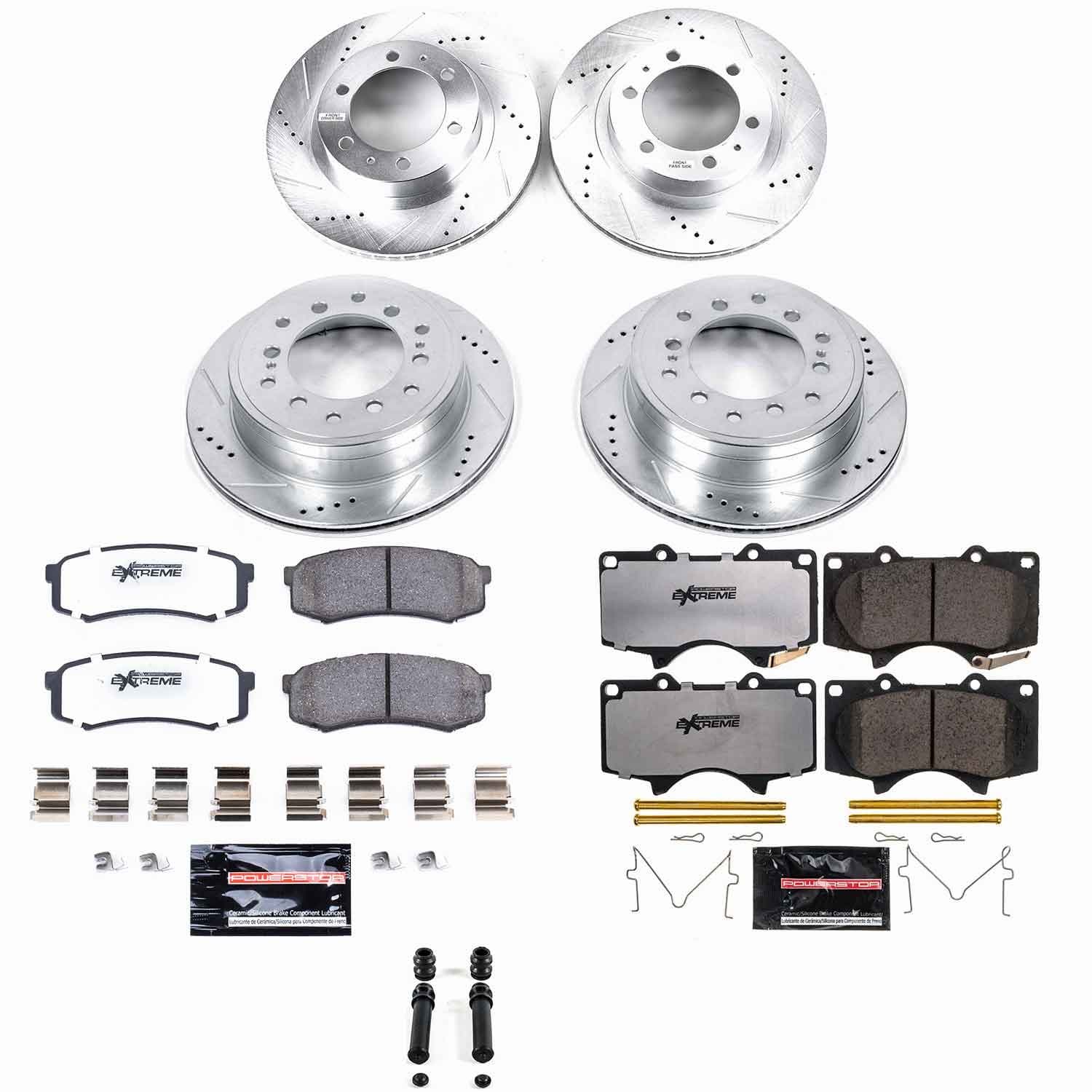 Power Stop - K5805-36 - Front and Rear - Disc Brake Pad and Rotor Kit image 1