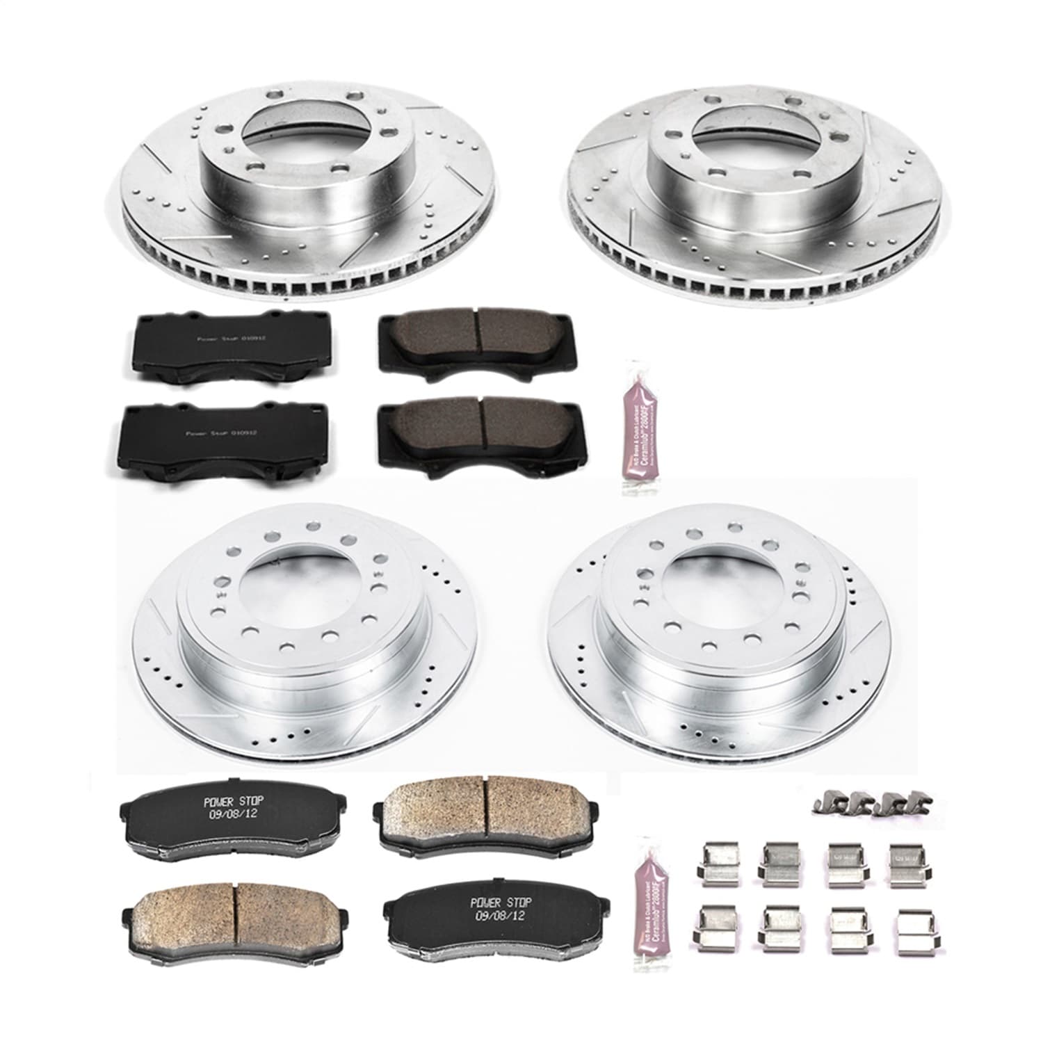 Power Stop - K5805 - Front and Rear - Disc Brake Pad and Rotor Kit image 1