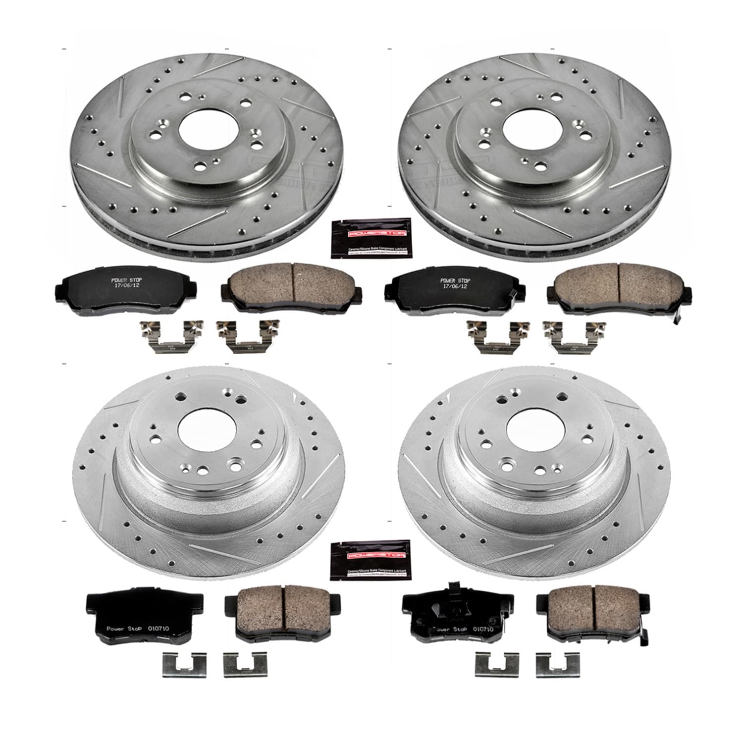 Power Stop - K5815 - Front and Rear - Disc Brake Pad and Rotor Kit image 1