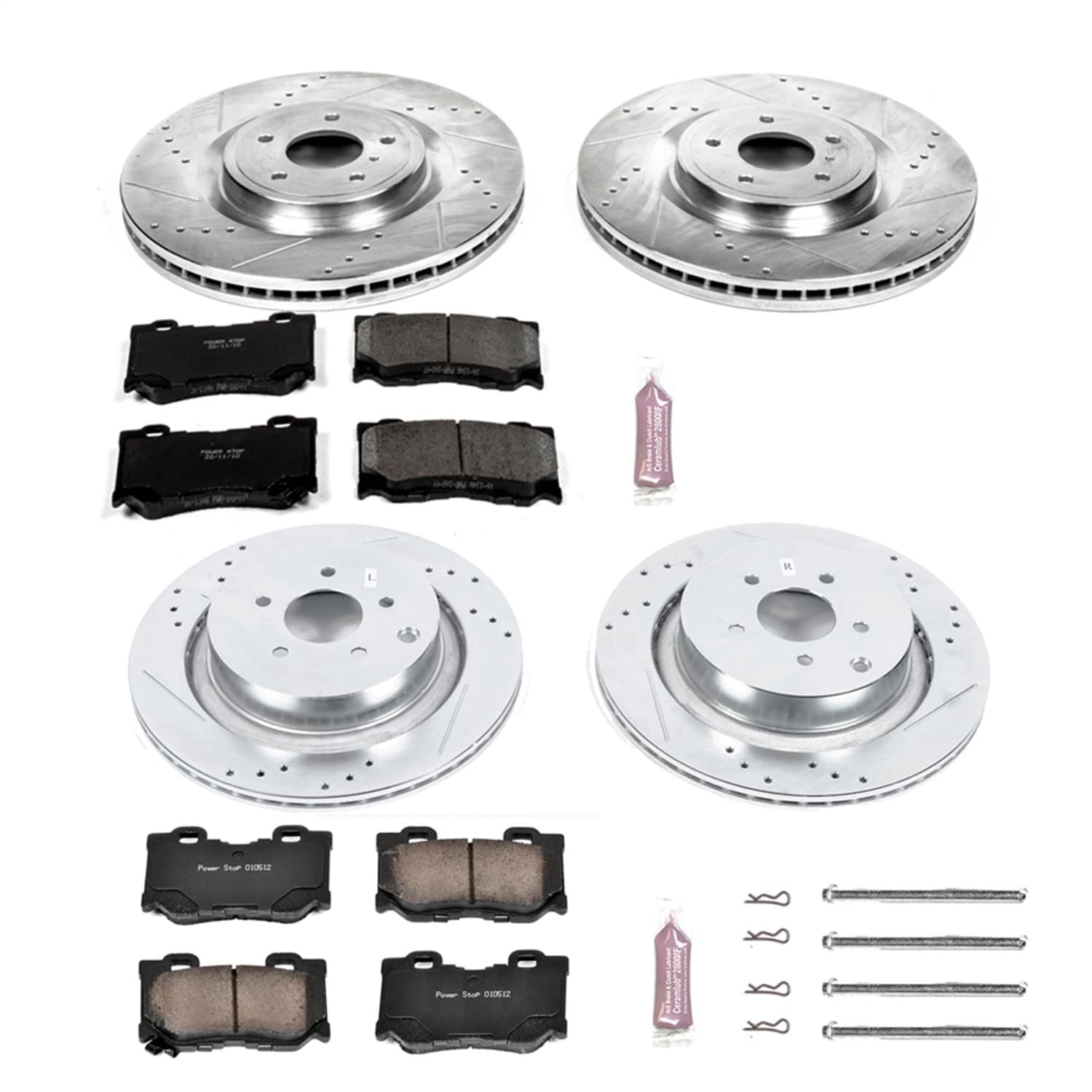 Power Stop - K5823 - Front and Rear - Disc Brake Pad and Rotor Kit image 1