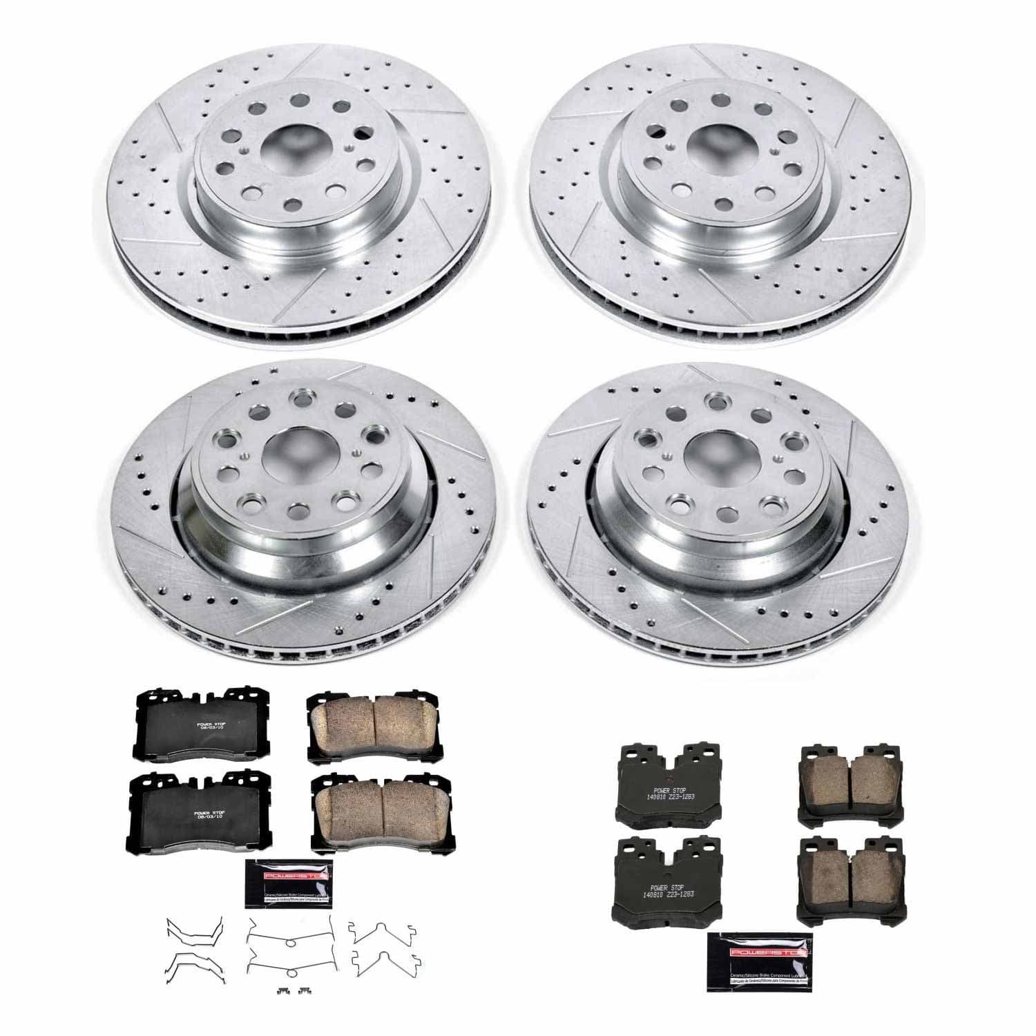 Power Stop - K5825 - Front and Rear - Disc Brake Pad and Rotor Kit image 1