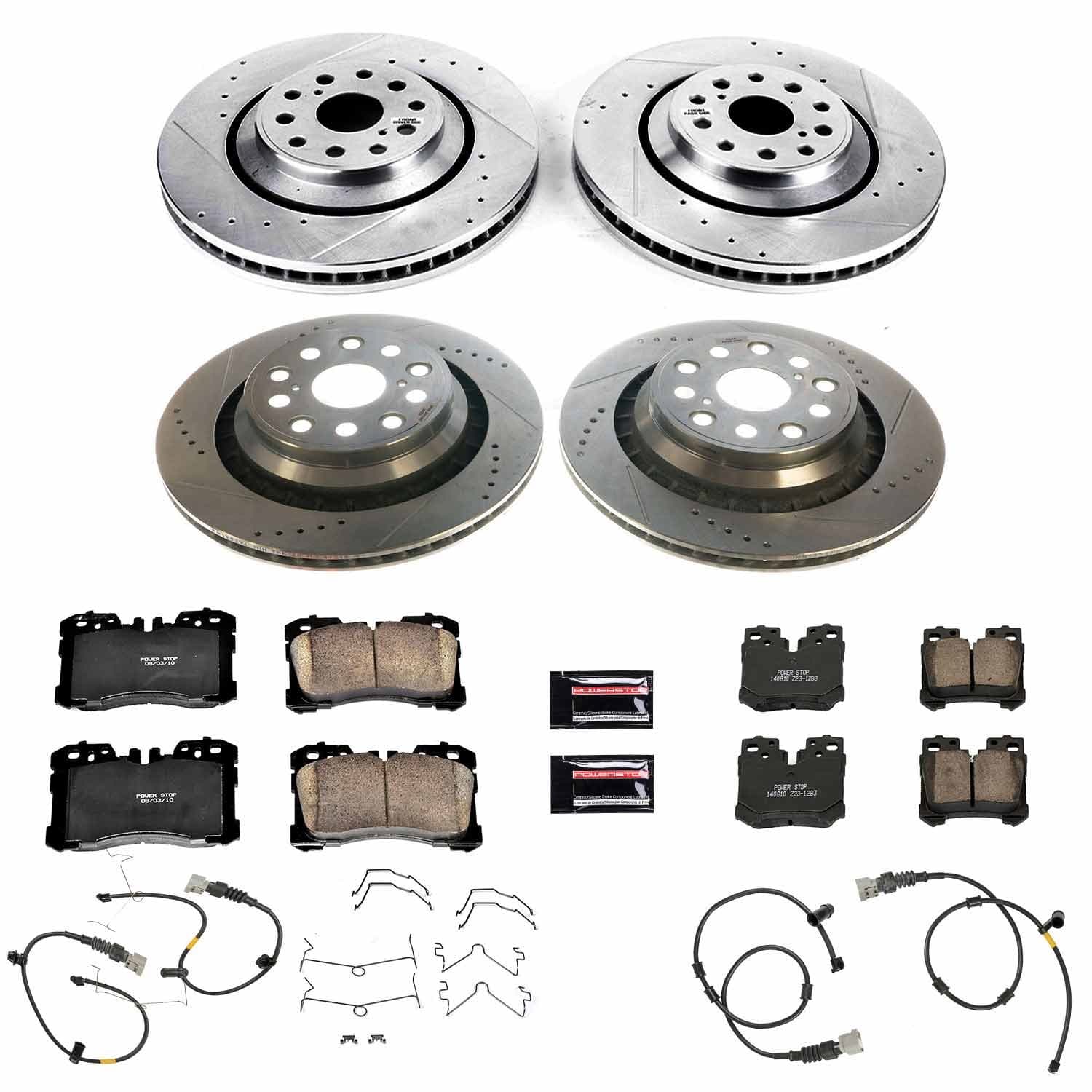 Power Stop - K5827 - Front and Rear - Disc Brake Pad and Rotor Kit image 1