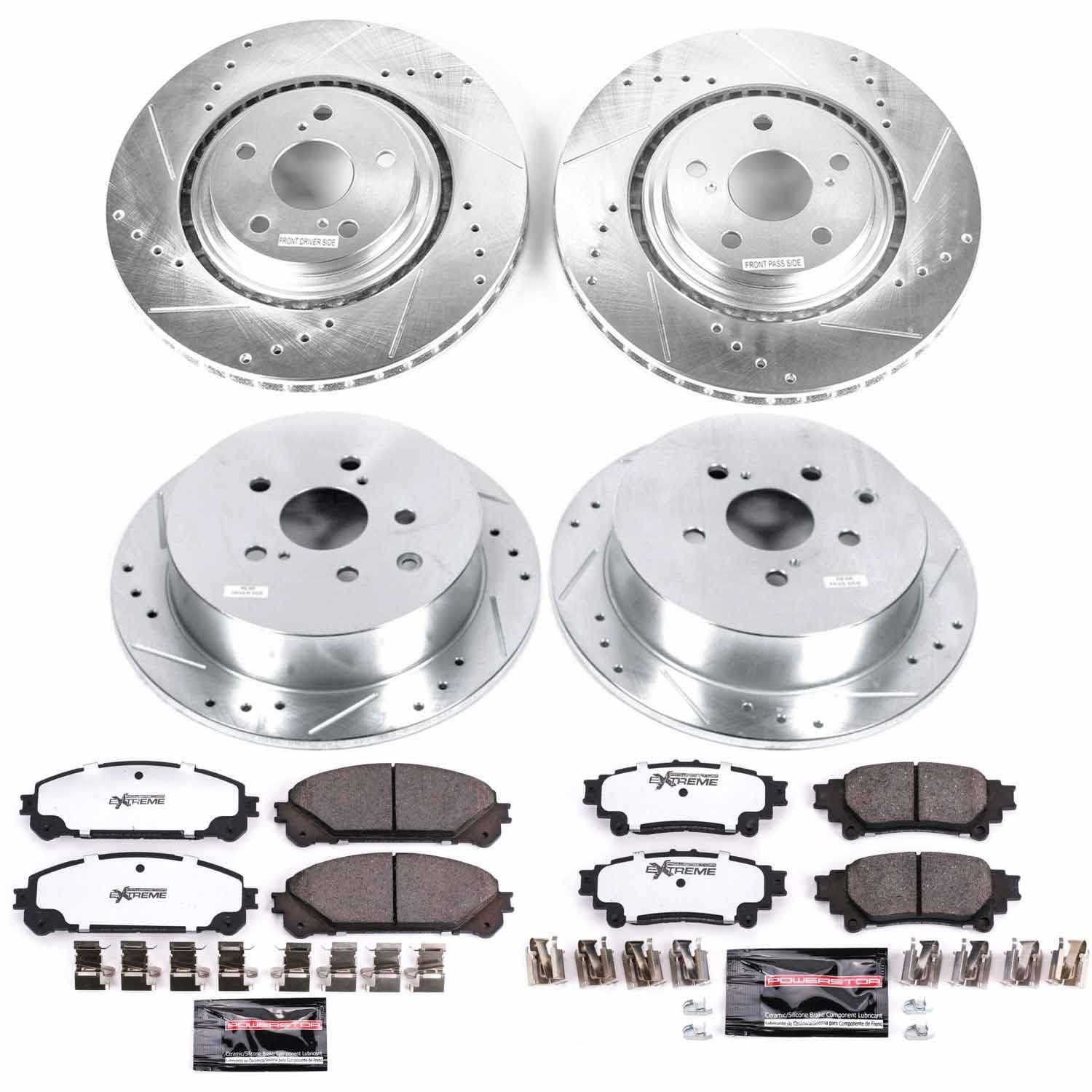 Power Stop - K5828-36 - Front and Rear - Disc Brake Pad and Rotor Kit image 1