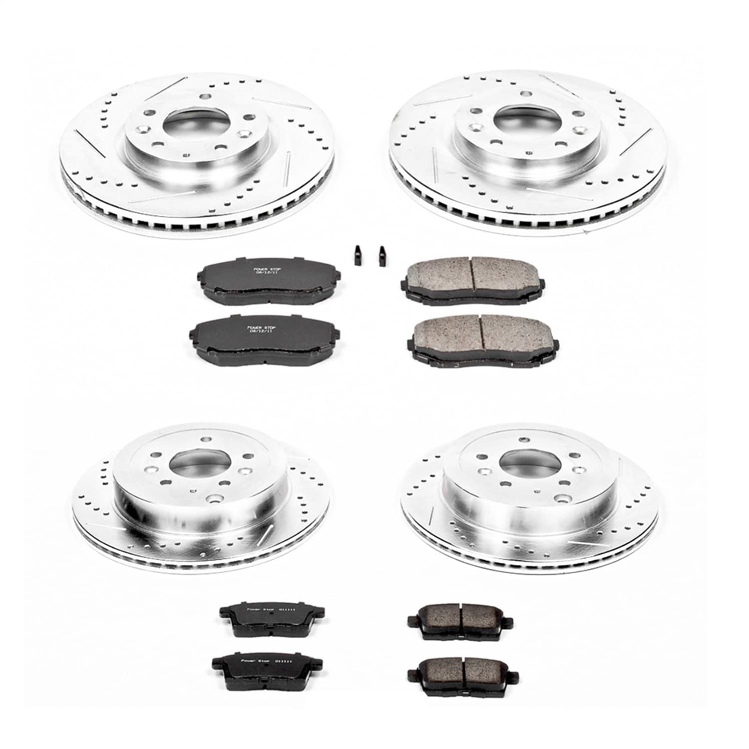 Power Stop - K5829 - Front and Rear - Disc Brake Pad and Rotor Kit image 1
