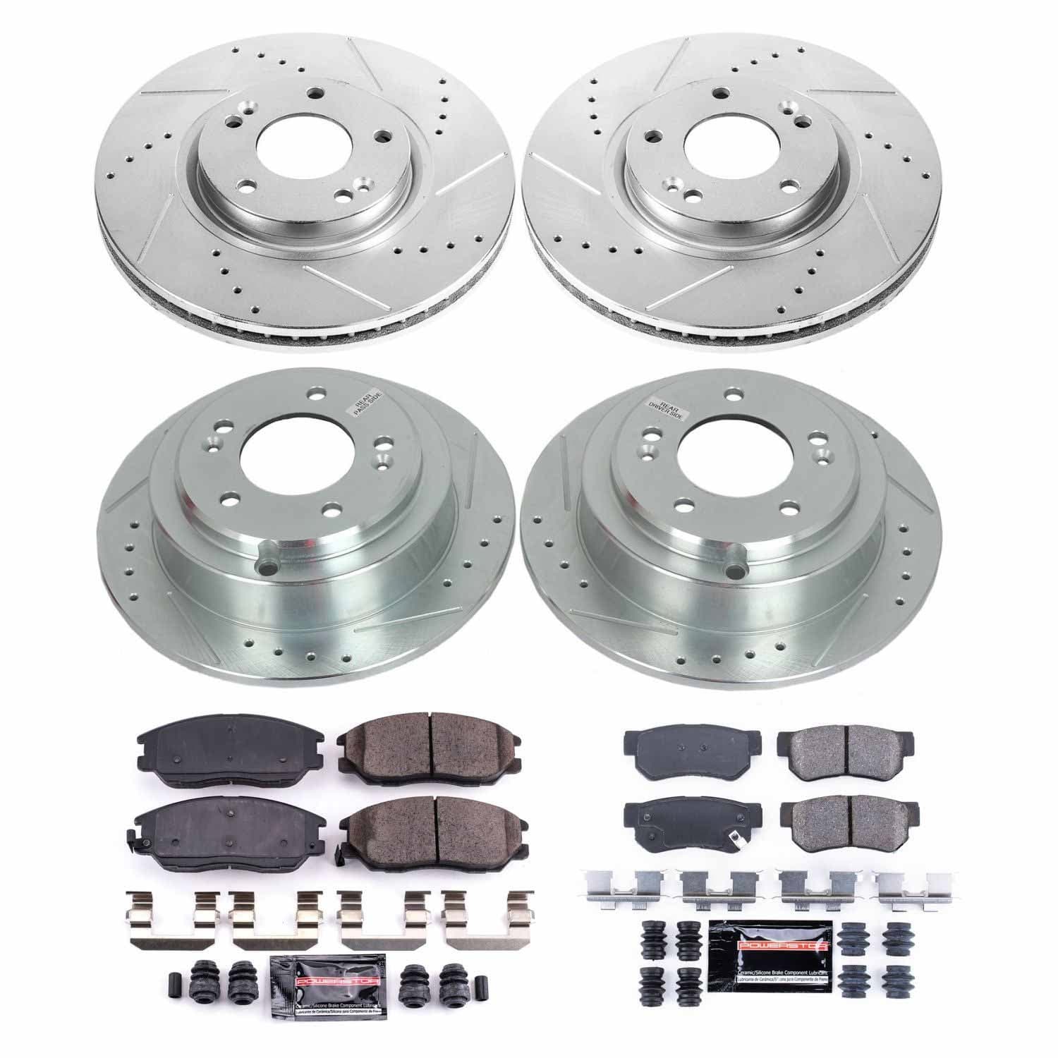 Power Stop - K5833 - Front and Rear - Disc Brake Pad and Rotor Kit image 1