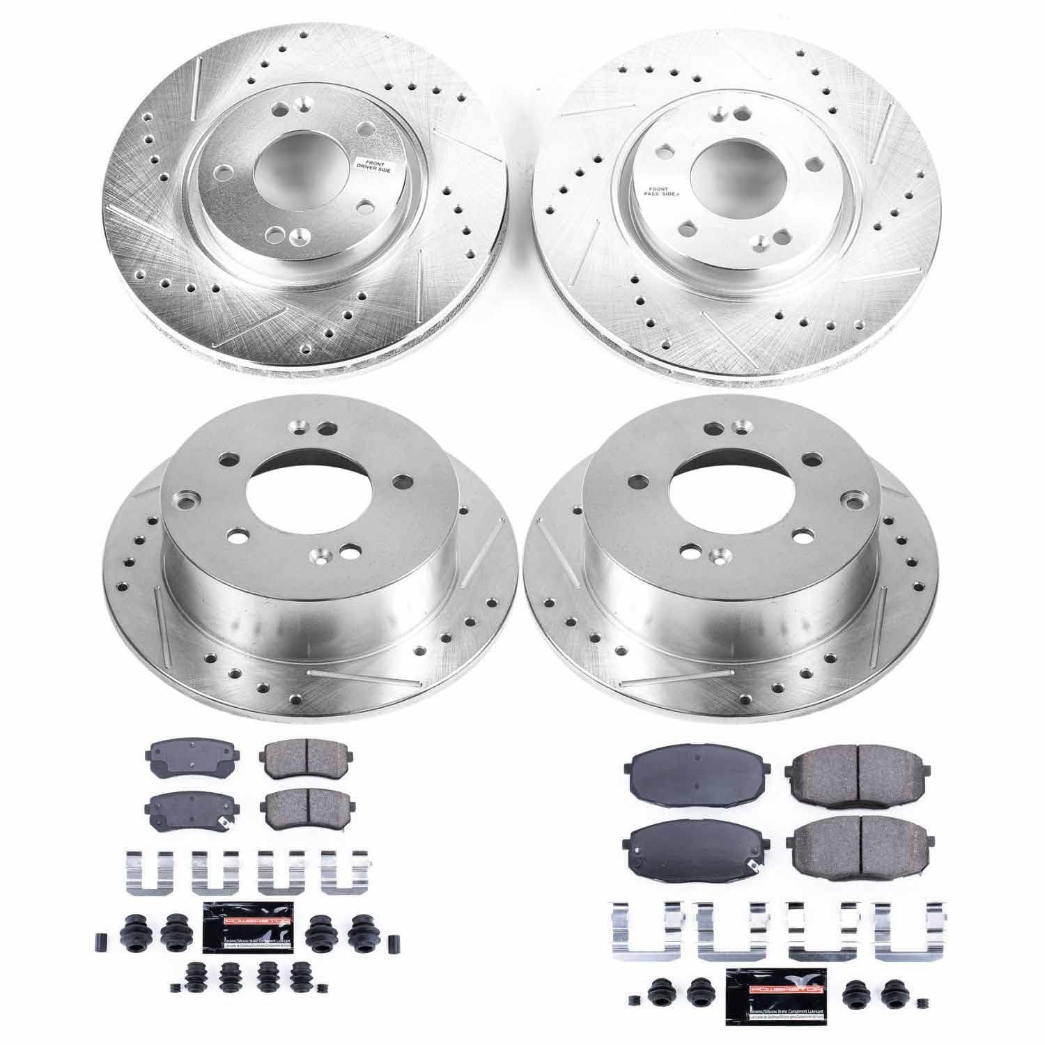 Power Stop - K5838 - Front and Rear - Disc Brake Pad and Rotor Kit image 1