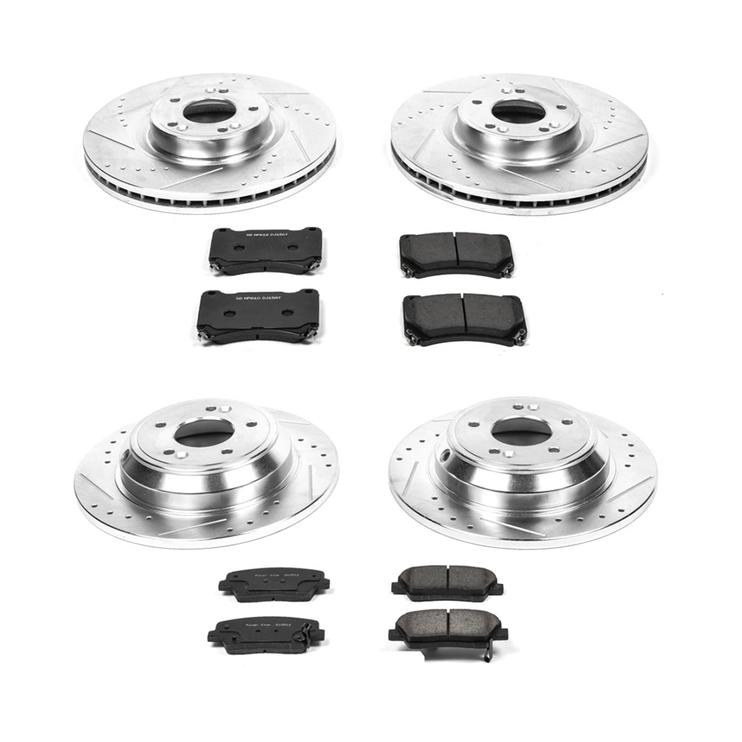 Power Stop - K5844 - Front and Rear - Disc Brake Pad and Rotor Kit image 1