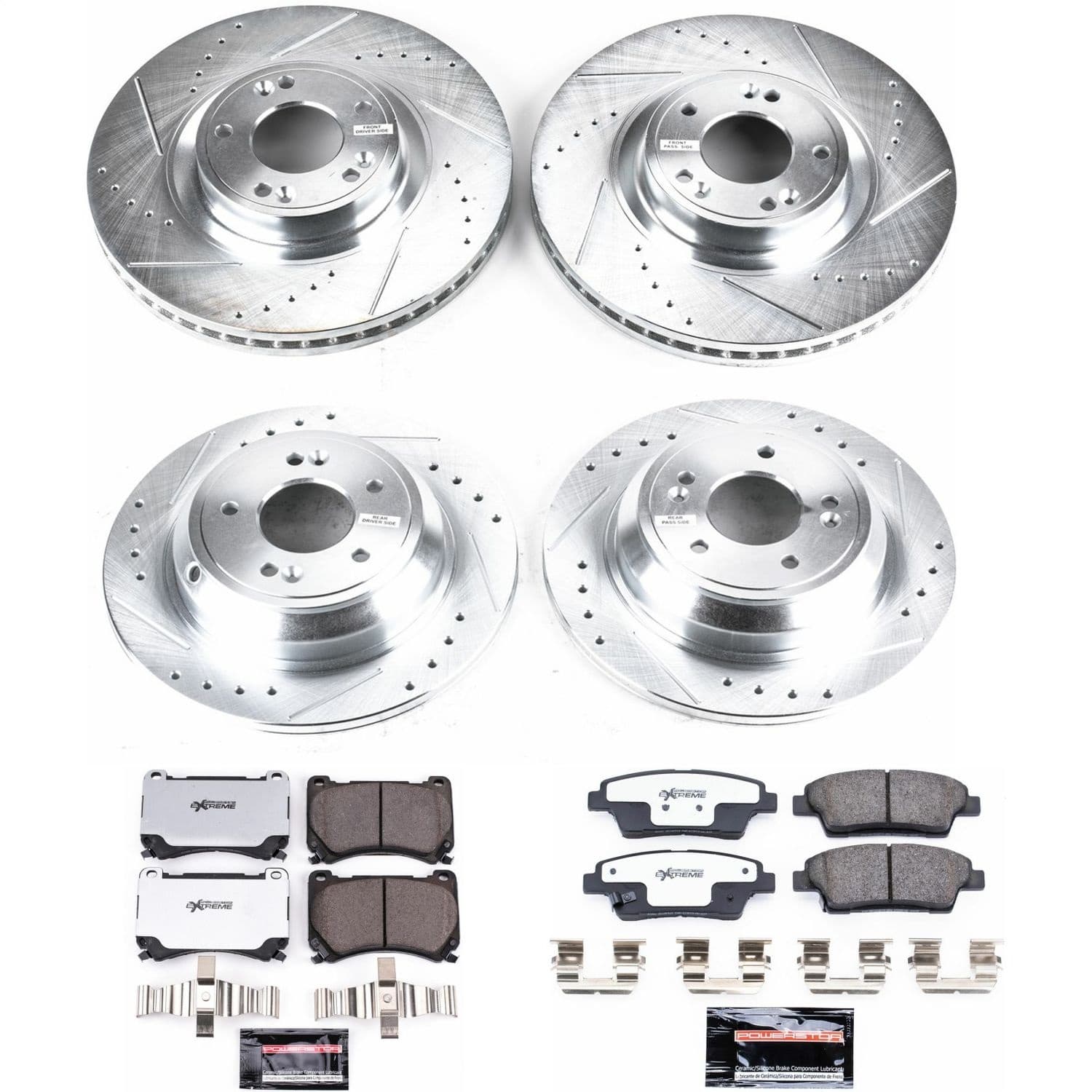 Power Stop - K5845-26 - Front and Rear - Disc Brake Pad and Rotor Kit image 1