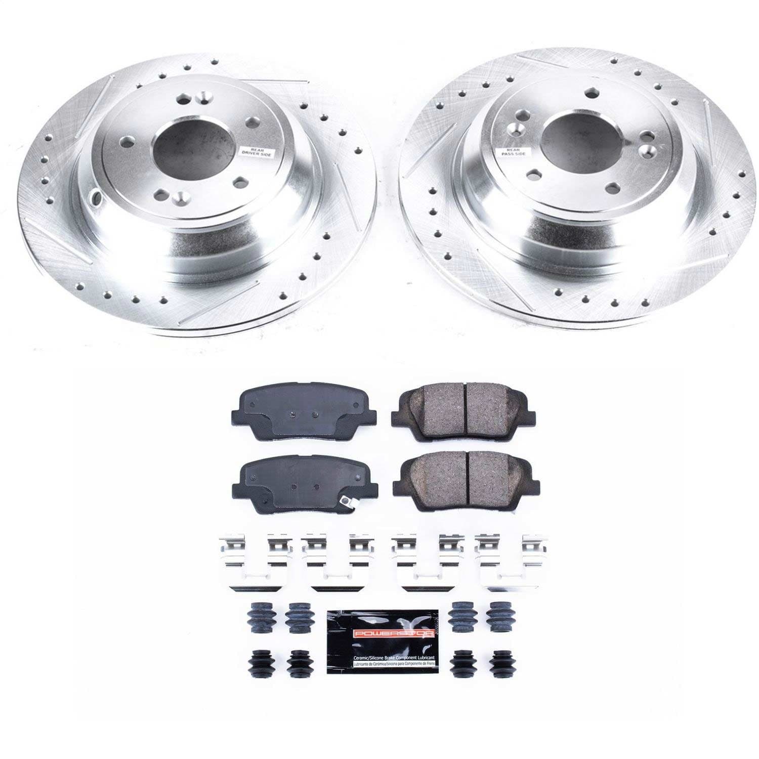 Power Stop - K5847 - Rear - Disc Brake Pad and Rotor Kit image 1