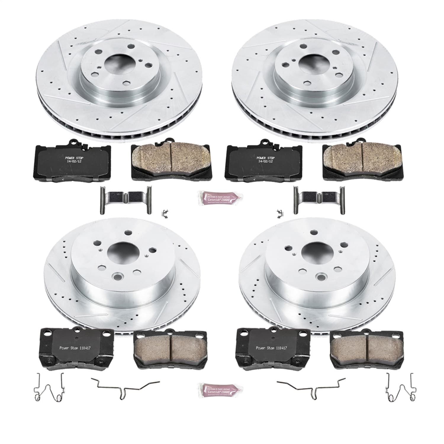 Power Stop - K5869 - Front and Rear - Disc Brake Pad and Rotor Kit image 1