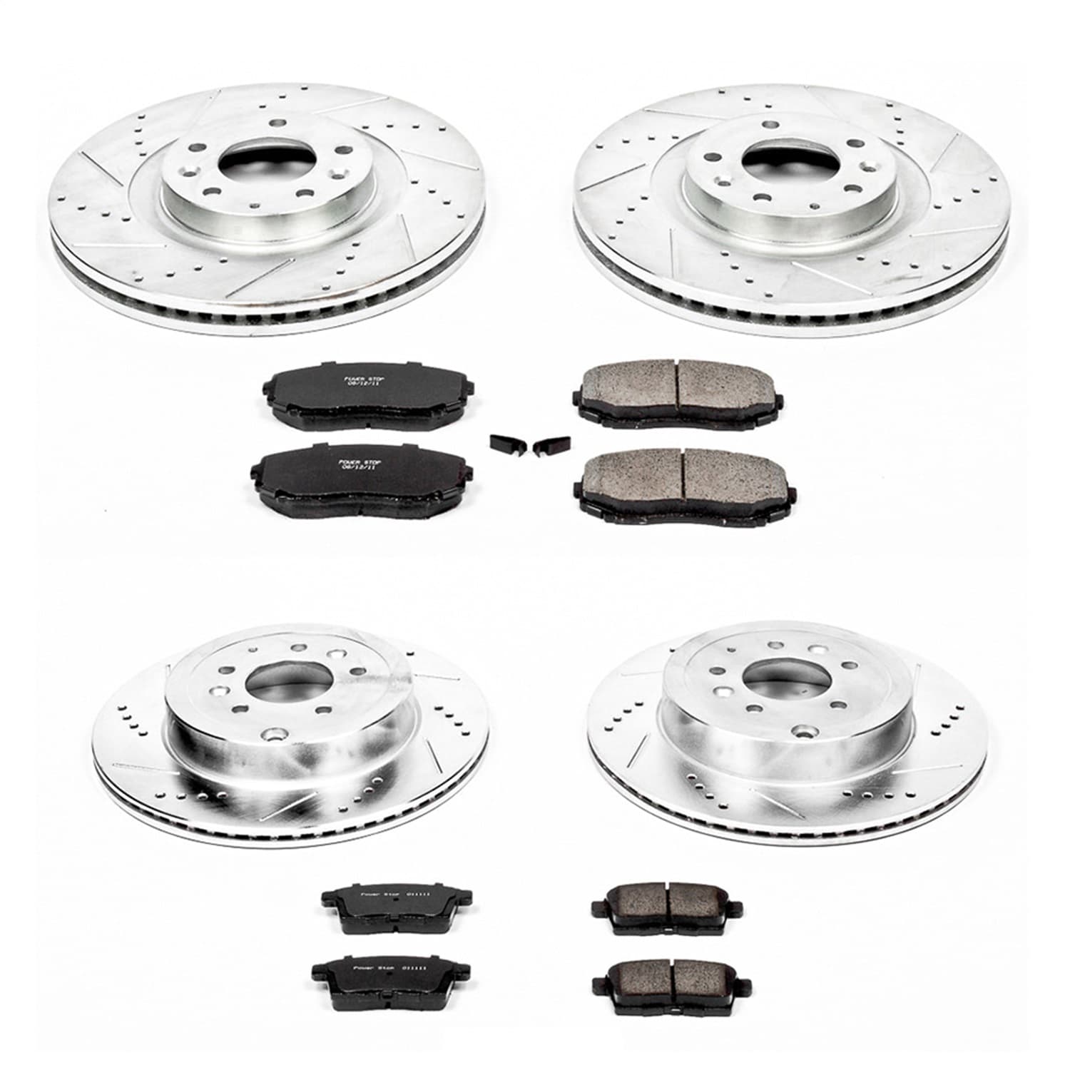 Power Stop - K5879 - Front and Rear - Disc Brake Pad and Rotor Kit image 1