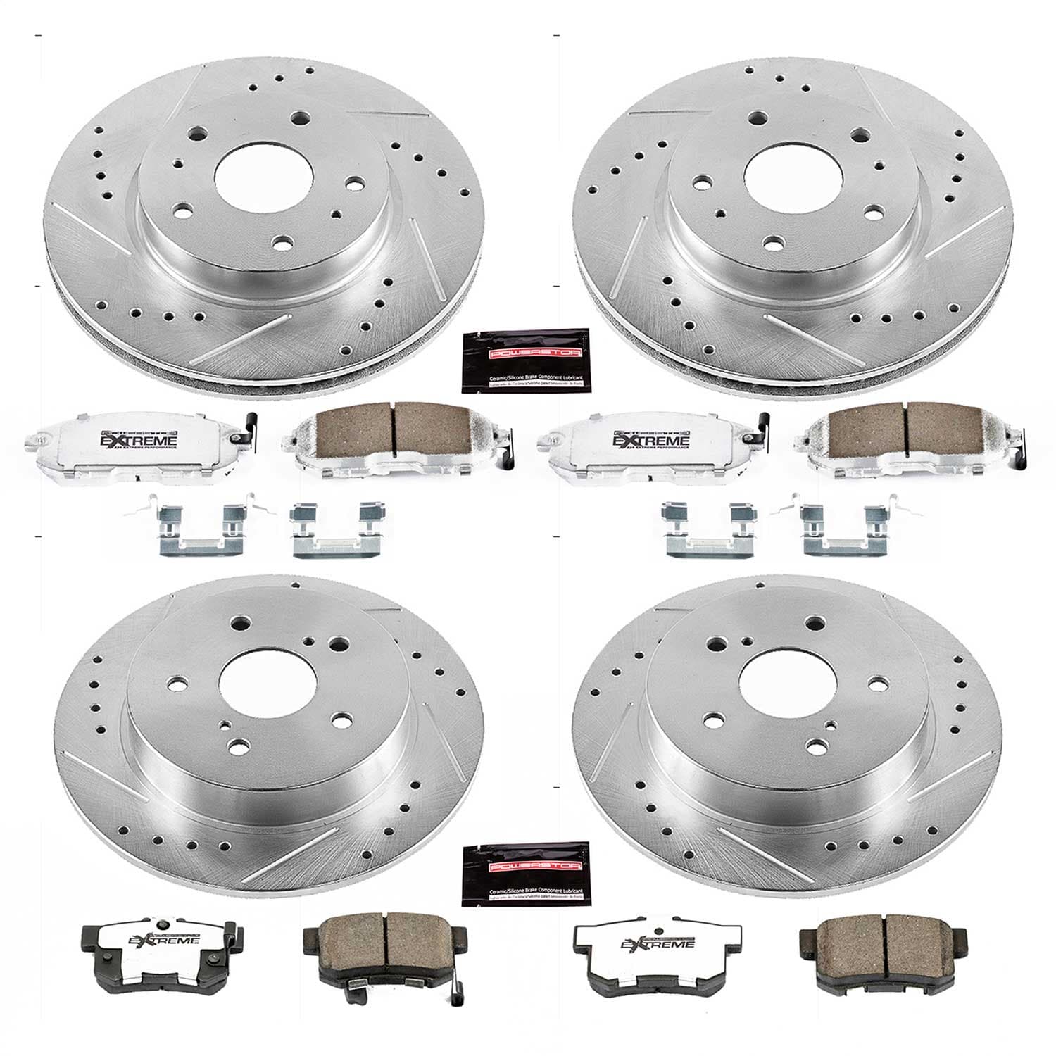 Power Stop - K5888-26 - Front and Rear - Disc Brake Pad and Rotor Kit image 1
