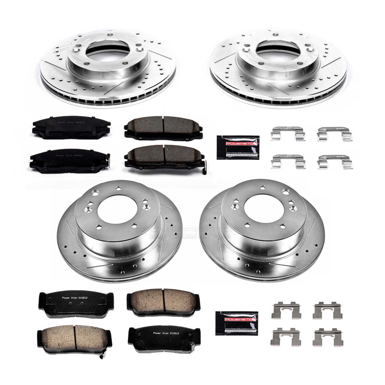 Power Stop - K5900 - Front and Rear - Disc Brake Pad and Rotor Kit image 1